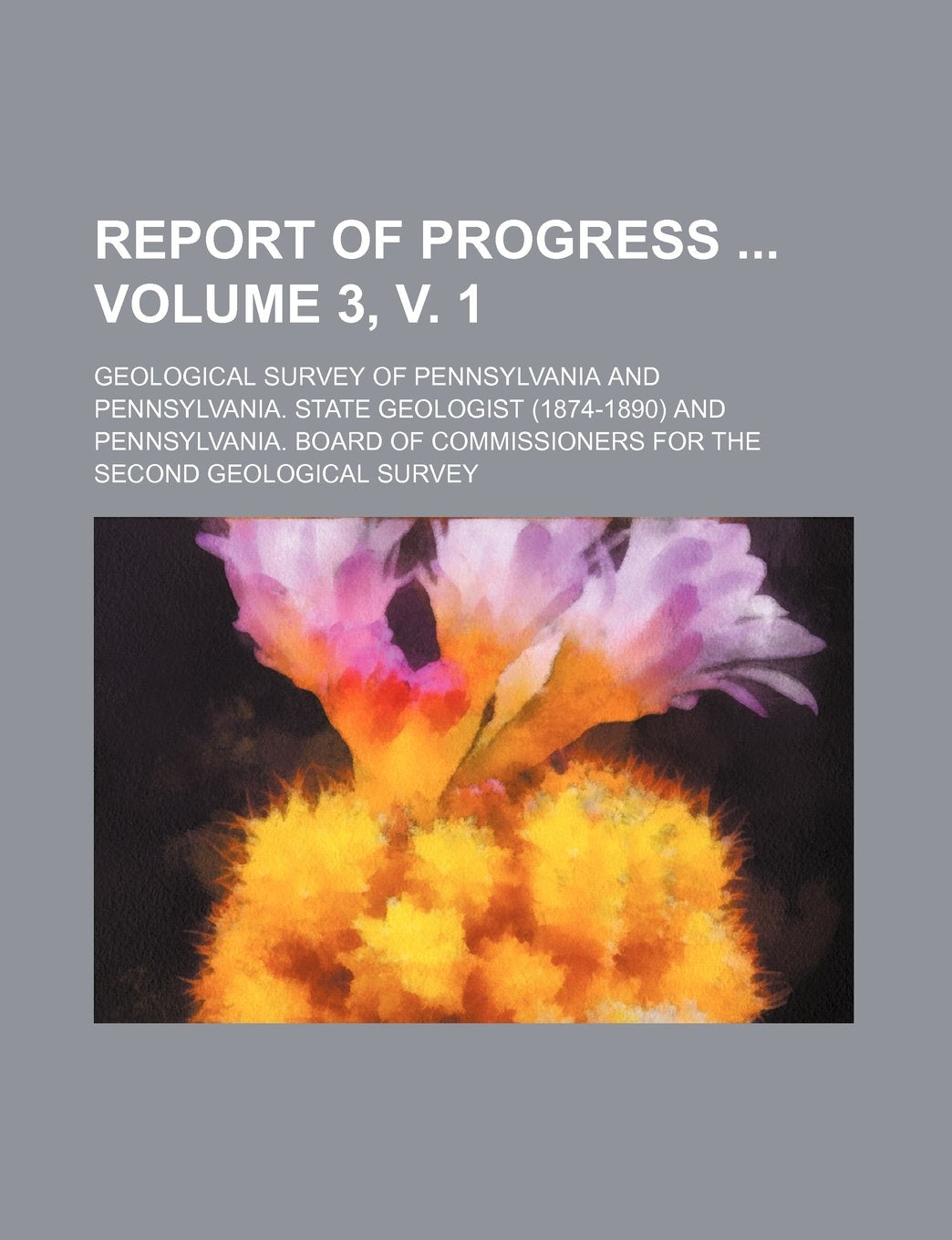 Report of Progress Volume 3, V. 1 Books