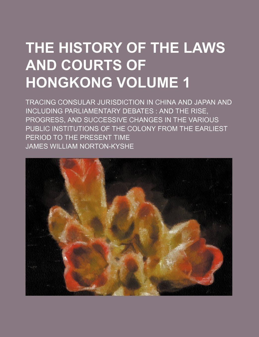 The history of the laws and courts of Hongkong; tracing consular jurisdiction in China and Japan and including parliamentary debates: and the rise, ... various public institutions of the Volume 1 Politics & History