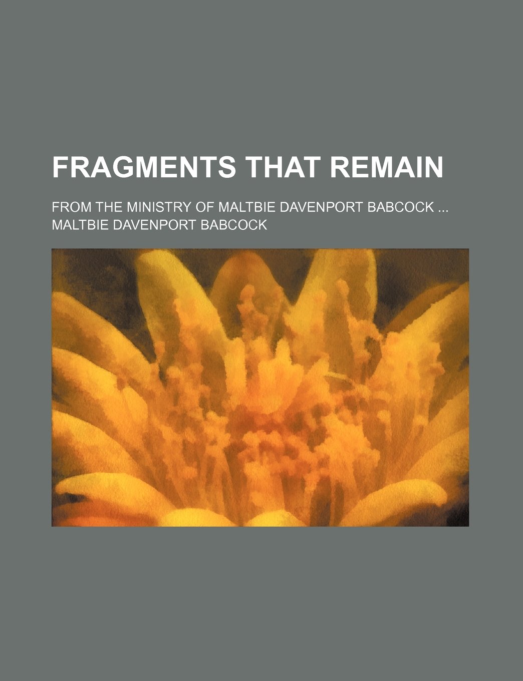 Fragments That Remain; From the Ministry of Maltbie Davenport Babcock book