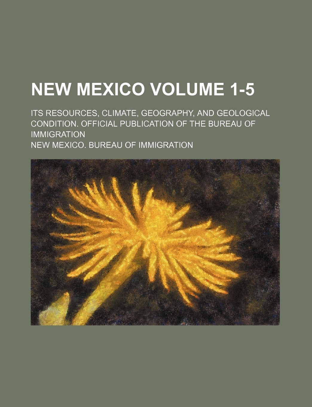 New Mexico Volume 1-5; Its Resources, Climate, Geography, and Geological Condition. Official Publication of the Bureau of Immigration Books