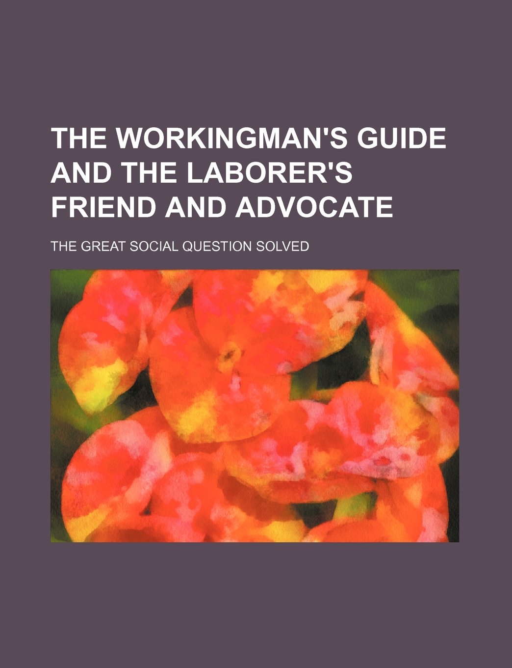 The Workingman's guide and the laborer's friend and advocate; the great social question solved Books