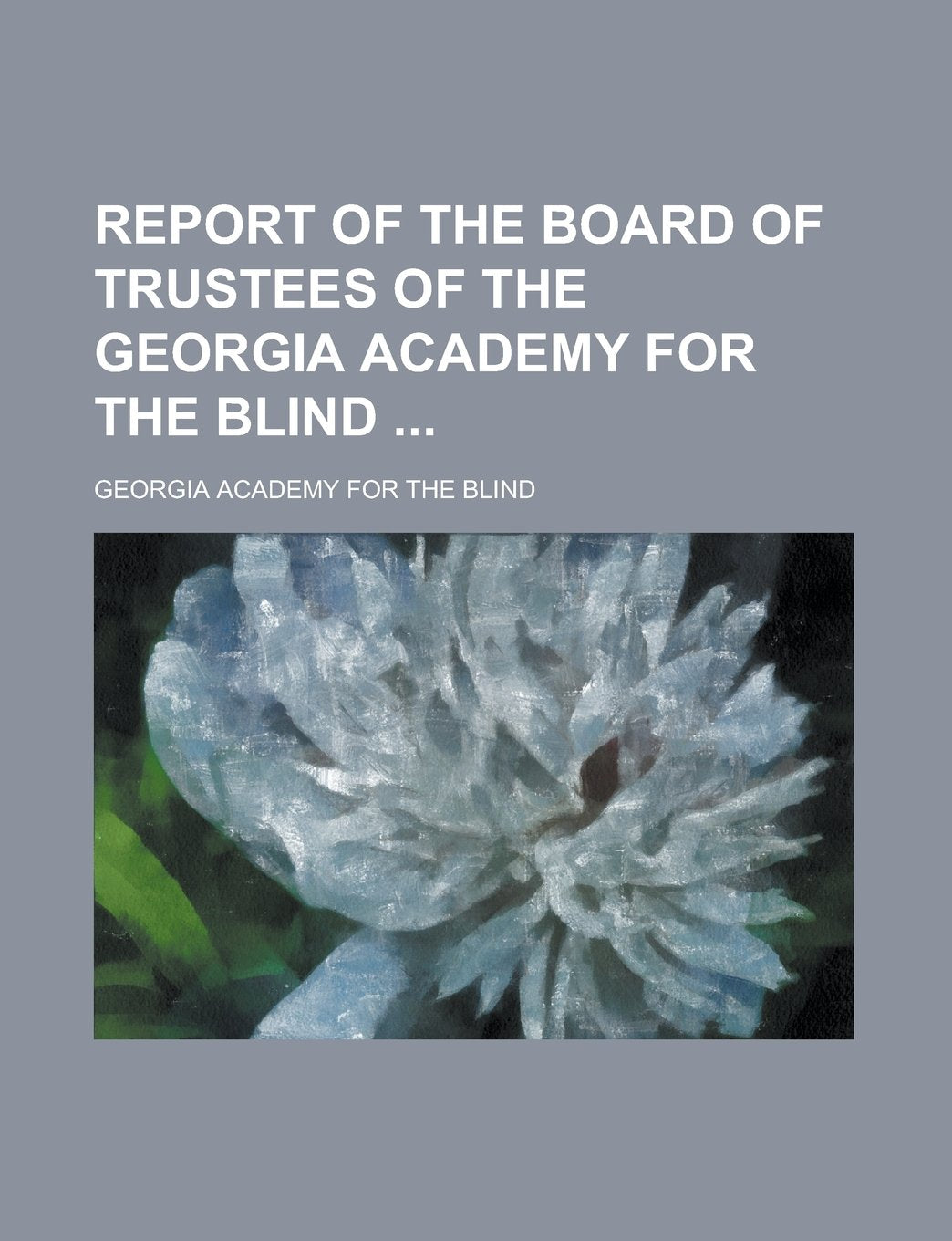 Report of the Board of Trustees of the Georgia Academy for the Blind Books