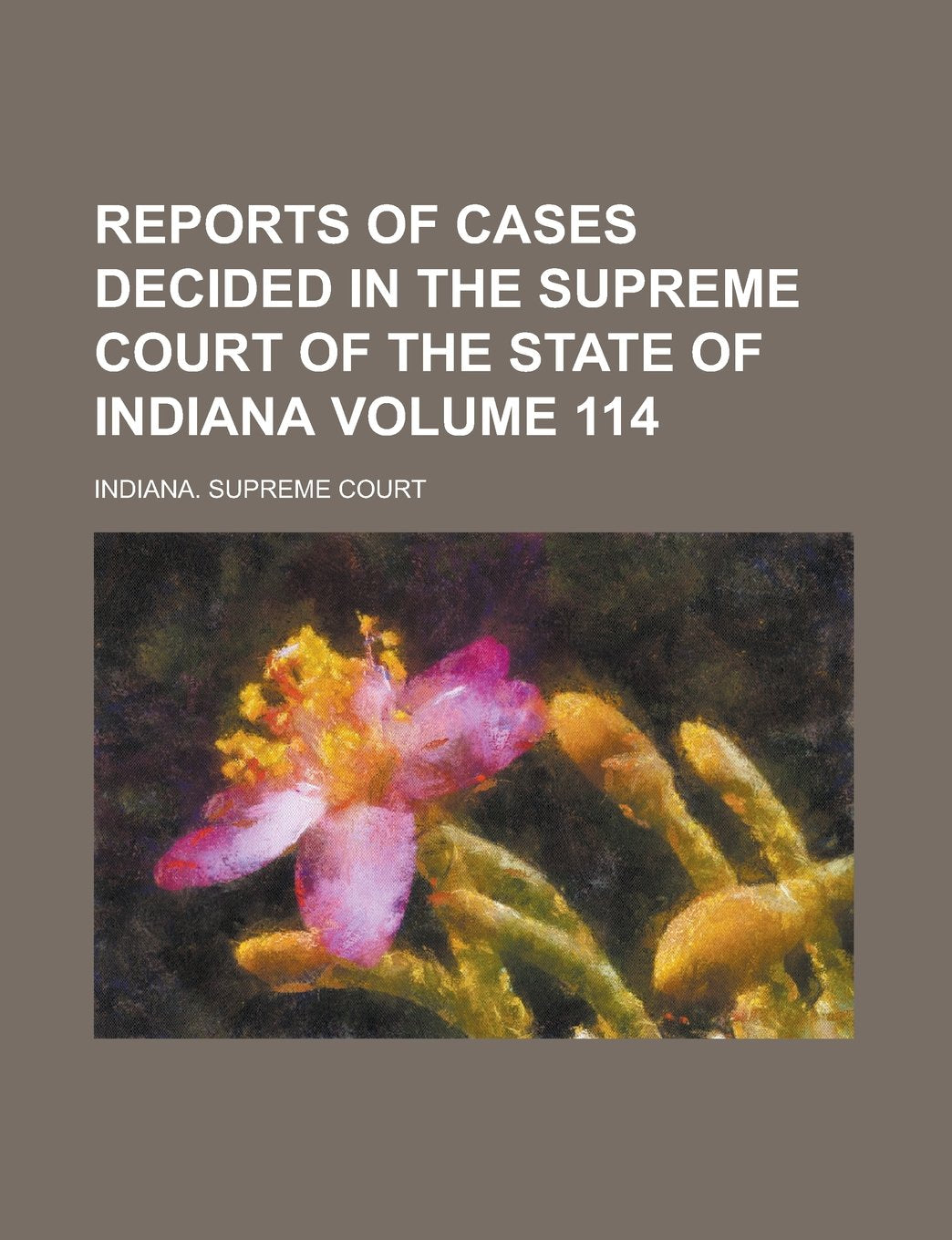 Reports of Cases Decided in the Supreme Court of the State of Indiana Volume 114 Books