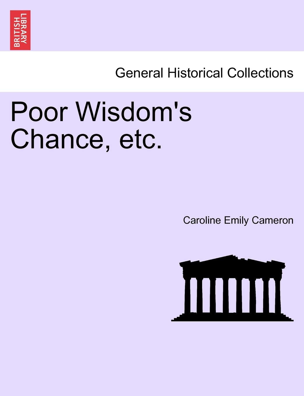 Product Image: Poor Wisdom's Chance, Etc.