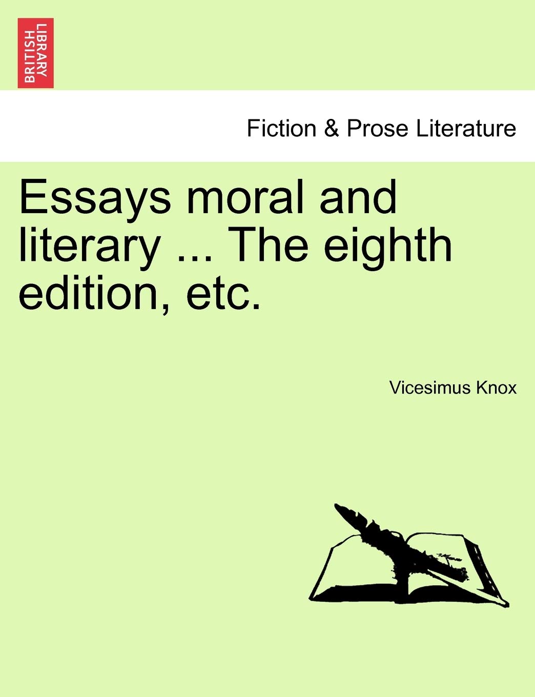 Essays moral and literary ... The eighth edition, etc. Contemporary literature