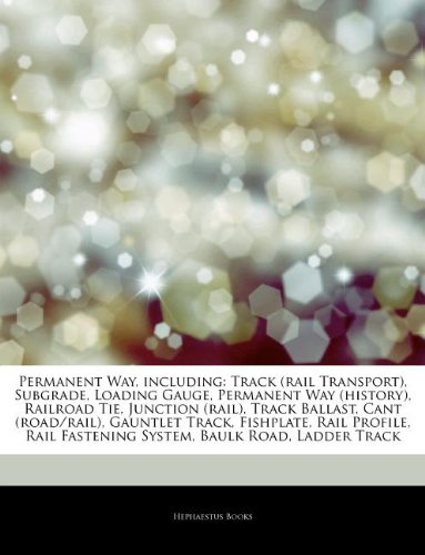 Articles on Permanent Way, Including: Track (Rail Transport), Subgrade, Loading Gauge, Permanent Way (History), Railroad Tie, Junction (Rail), Track B book