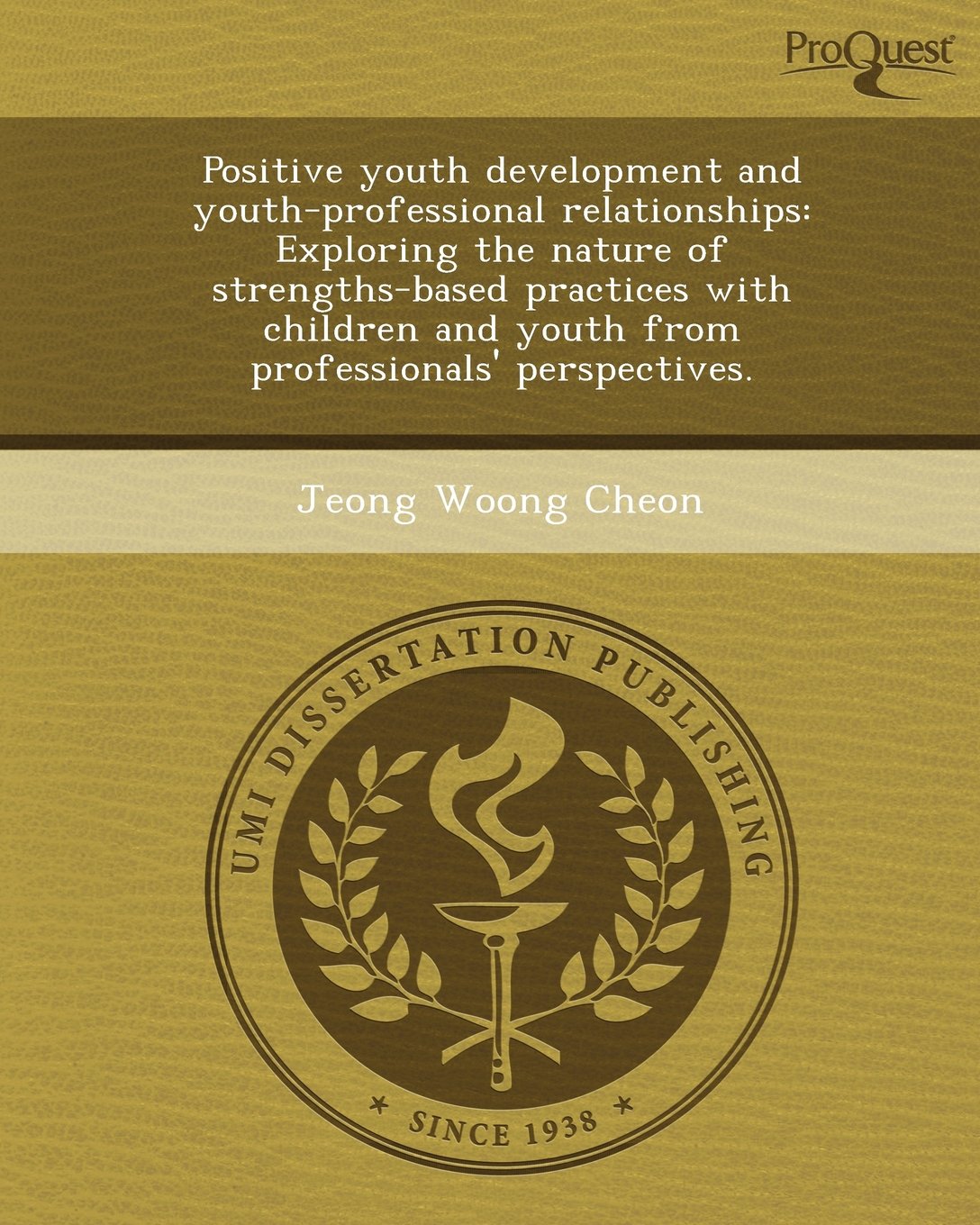 Positive Youth Development and Youth-Professional Relationships: Exploring the Nature of Strengths-Based Practices with Children and Youth from Profes book