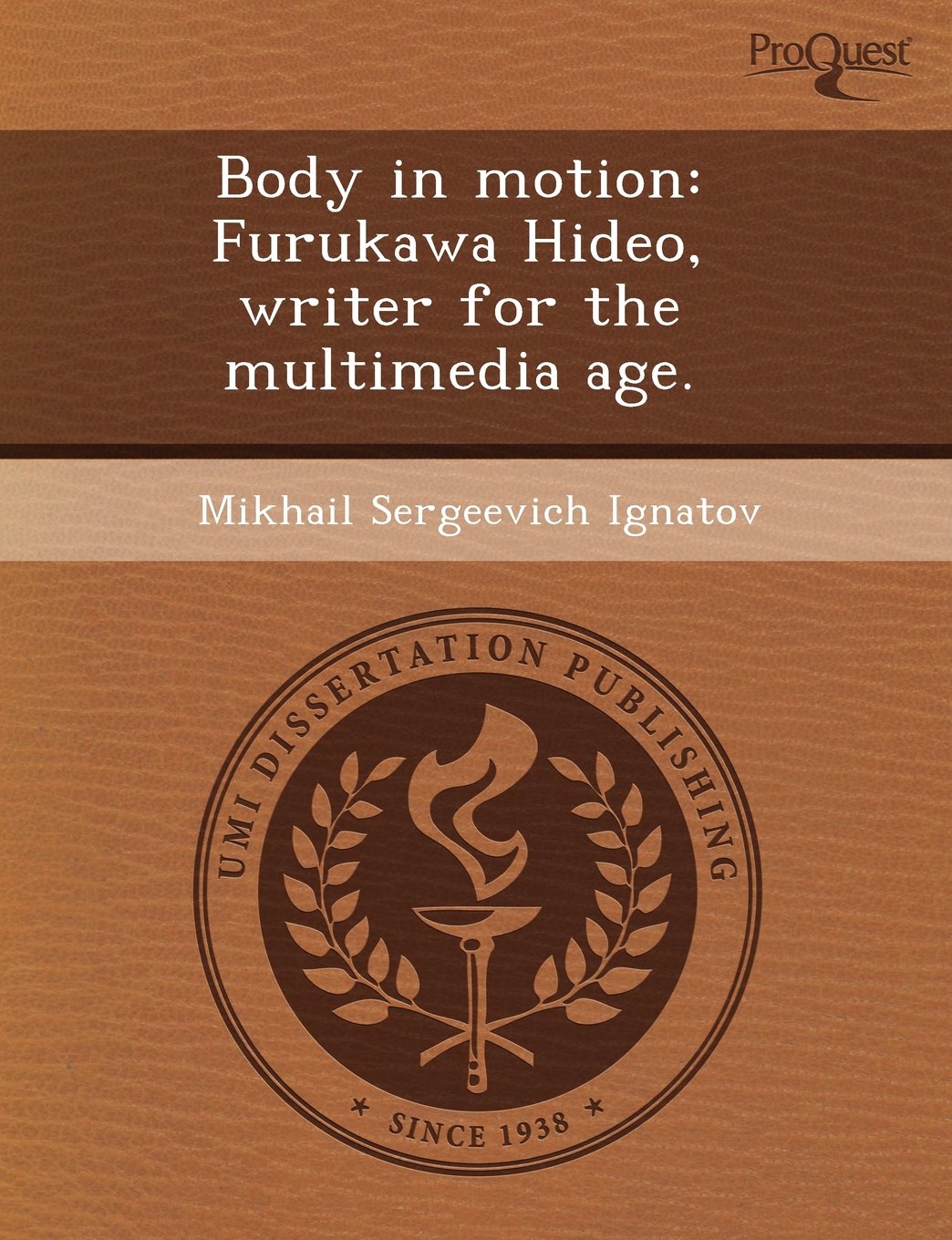 Body in Motion: Furukawa Hideo book