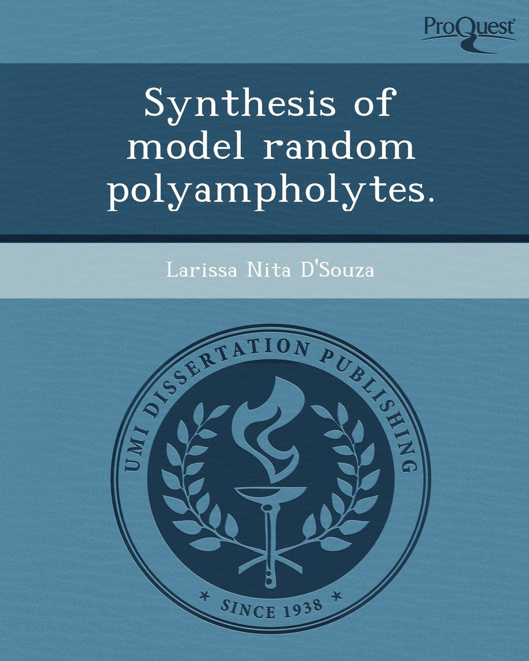 Synthesis of Model Random Polyampholytes Natural Sciences