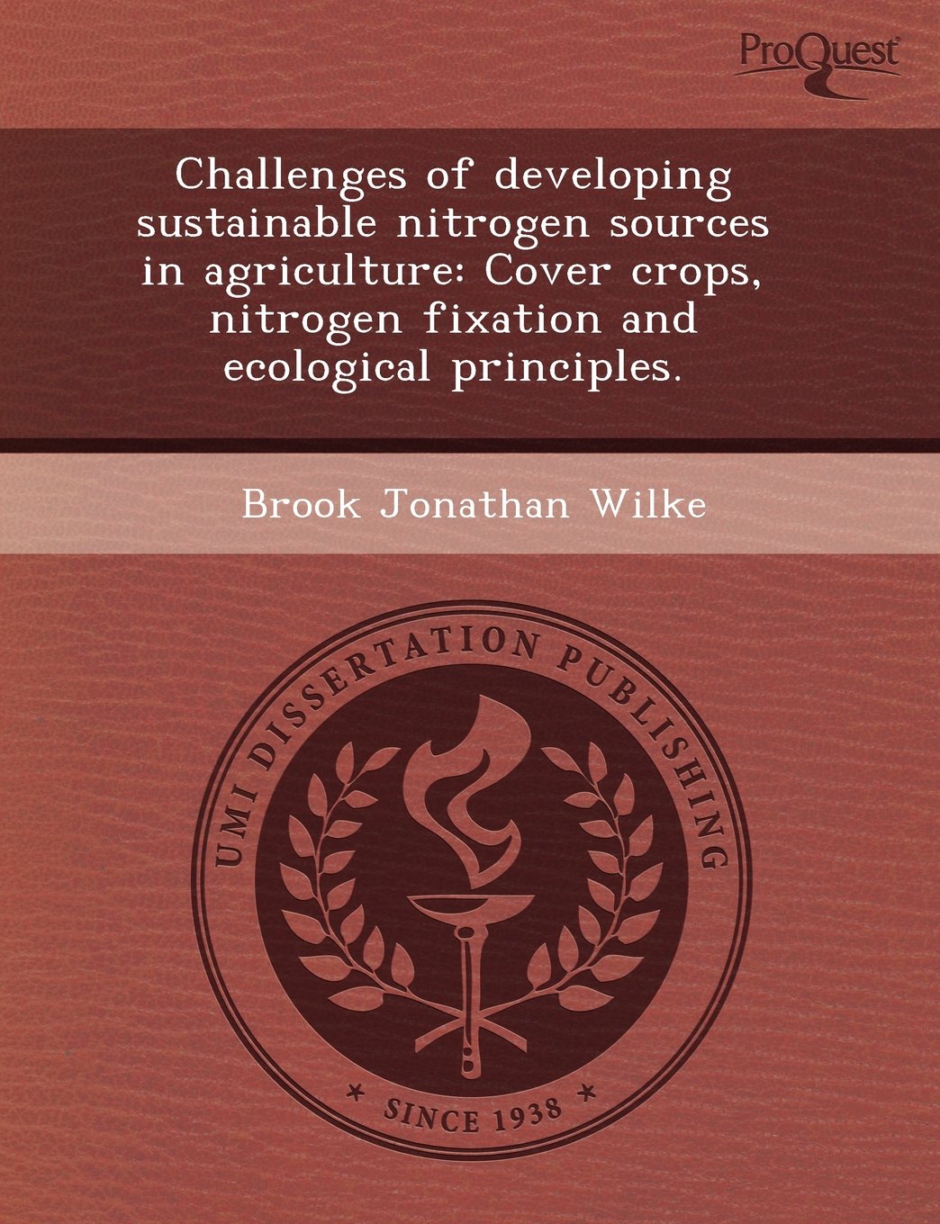 Challenges of Developing Sustainable Nitrogen Sources in Agriculture: Cover Crops Books