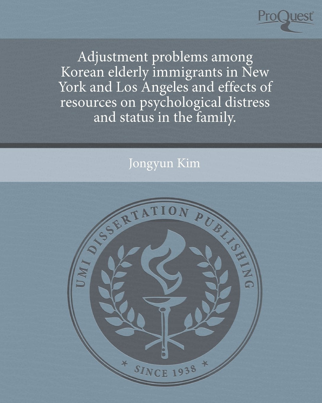 Adjustment Problems Among Korean Elderly Immigrants in New York and Los Angeles and Effects of Resources on Psychological Distress and Status in the F Business & Technology