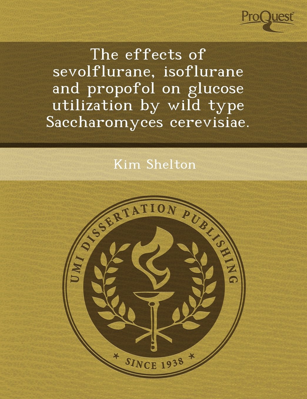 The Effects of Sevolflurane Social Sciences