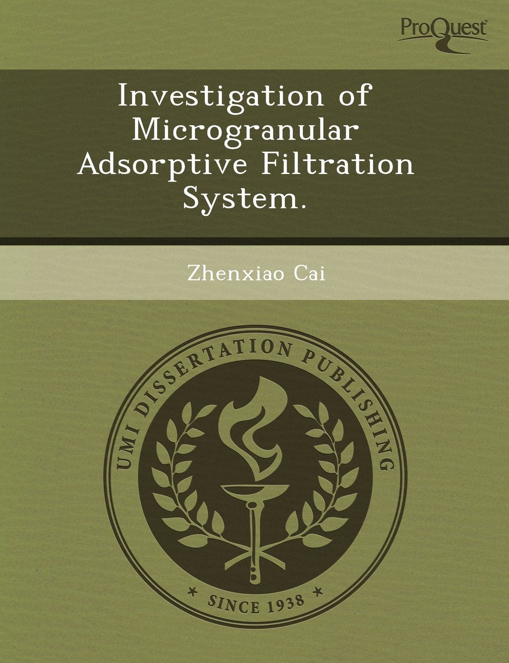 Investigation of Microgranular Adsorptive Filtration System Books