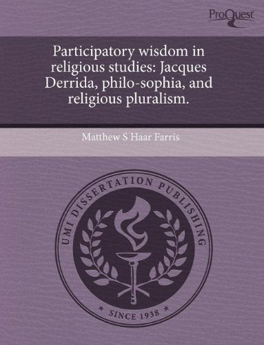 Product Image: Participatory Wisdom in Religious Studies: Jacques Derrida
