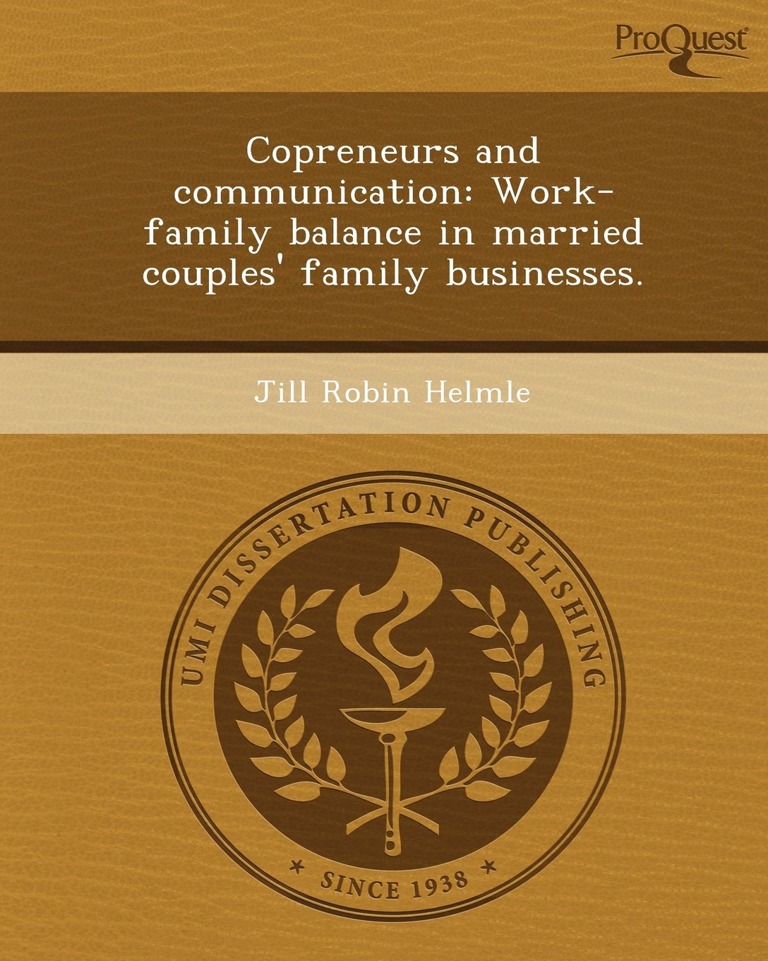 Copreneurs and Communication: Work-Family Balance in Married Couples' Family Businesses Business, Finance & Career