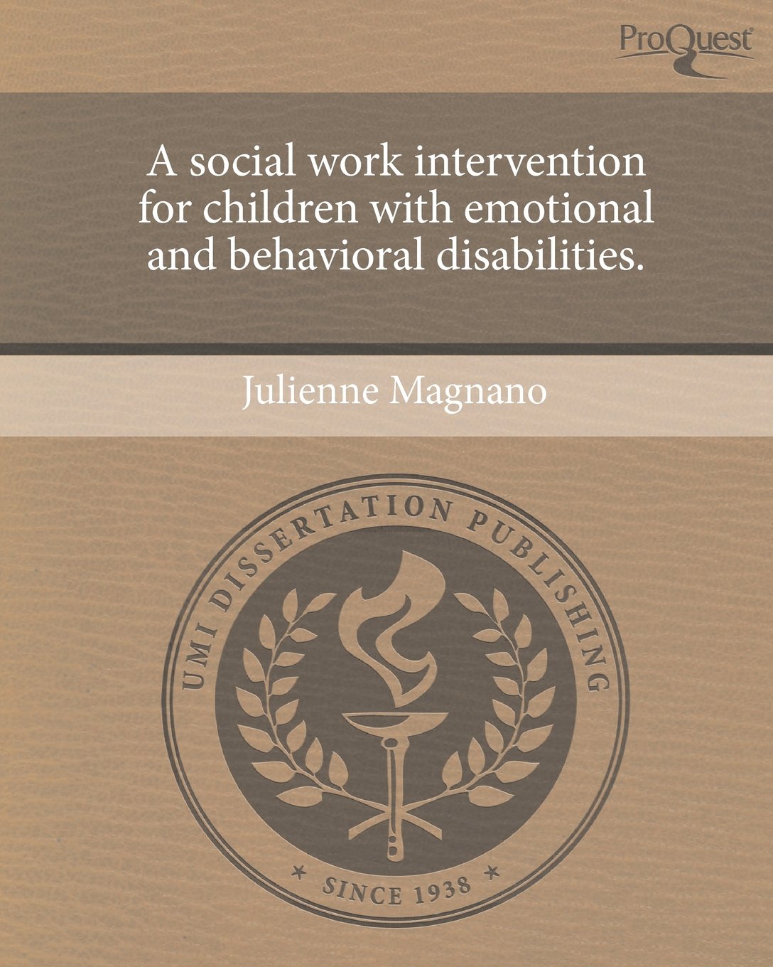 A Social Work Intervention for Children with Emotional and Behavioral Disabilities Psychology
