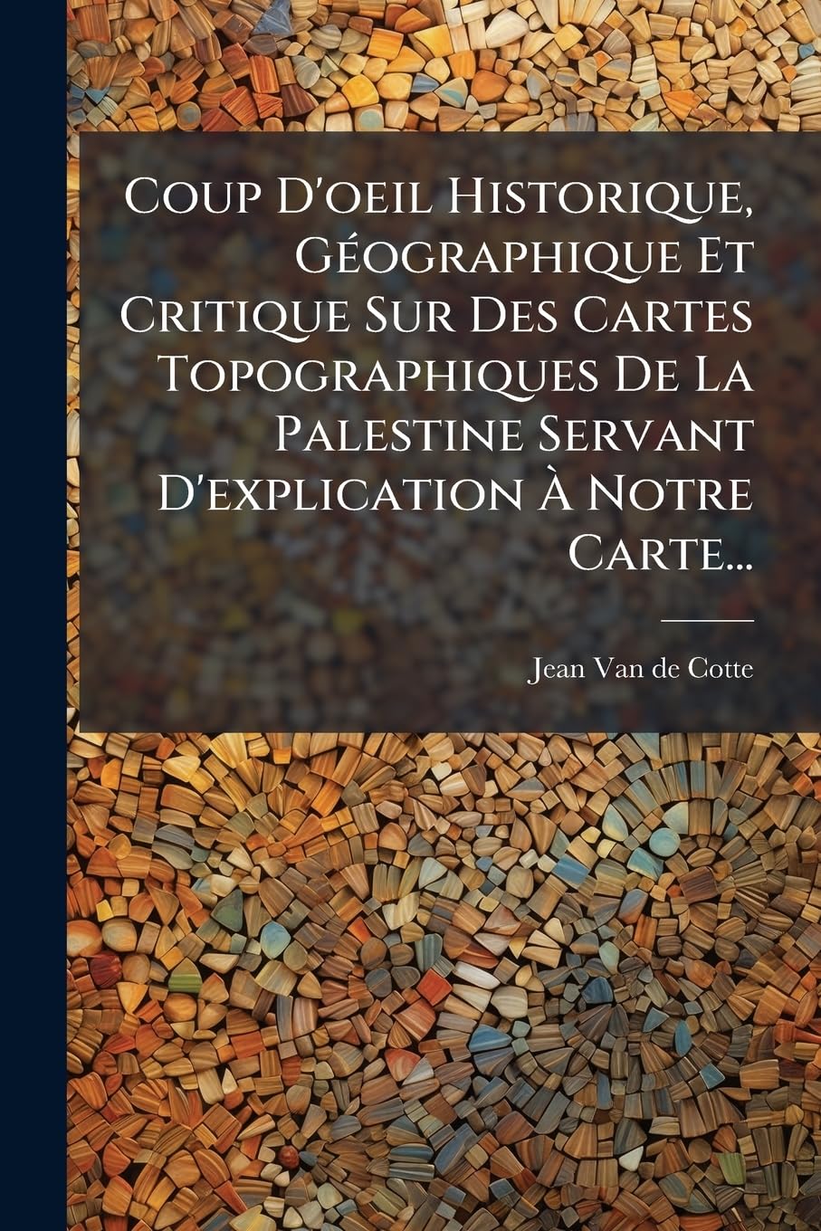 Coup d'Oeil Historique, Géographique Et Critique Sur Des Cartes Topographiques de la Palestine Servant d'Explication À Notre Carte... book