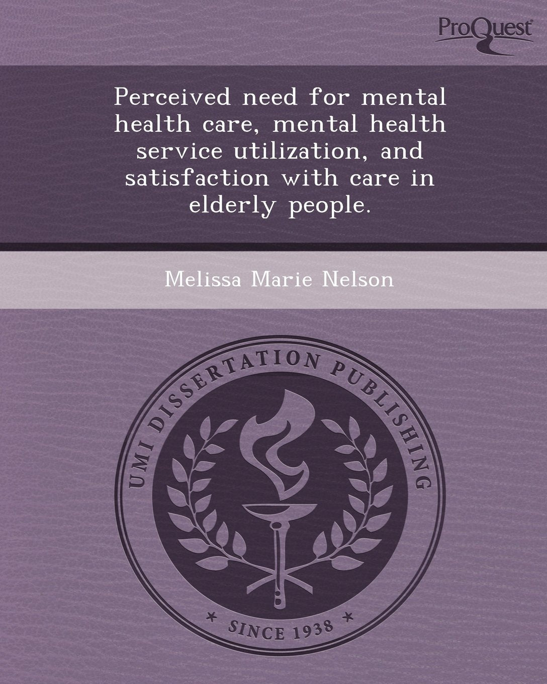 Perceived Need for Mental Health Care Social Sciences