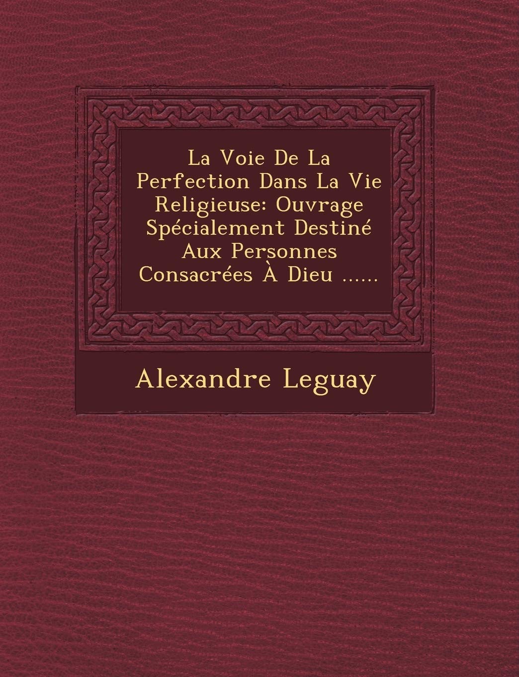 La Voie de La Perfection Dans La Vie Religieuse: Ouvrage Specialement Destine Aux Personnes Consacrees a Dieu ...... book