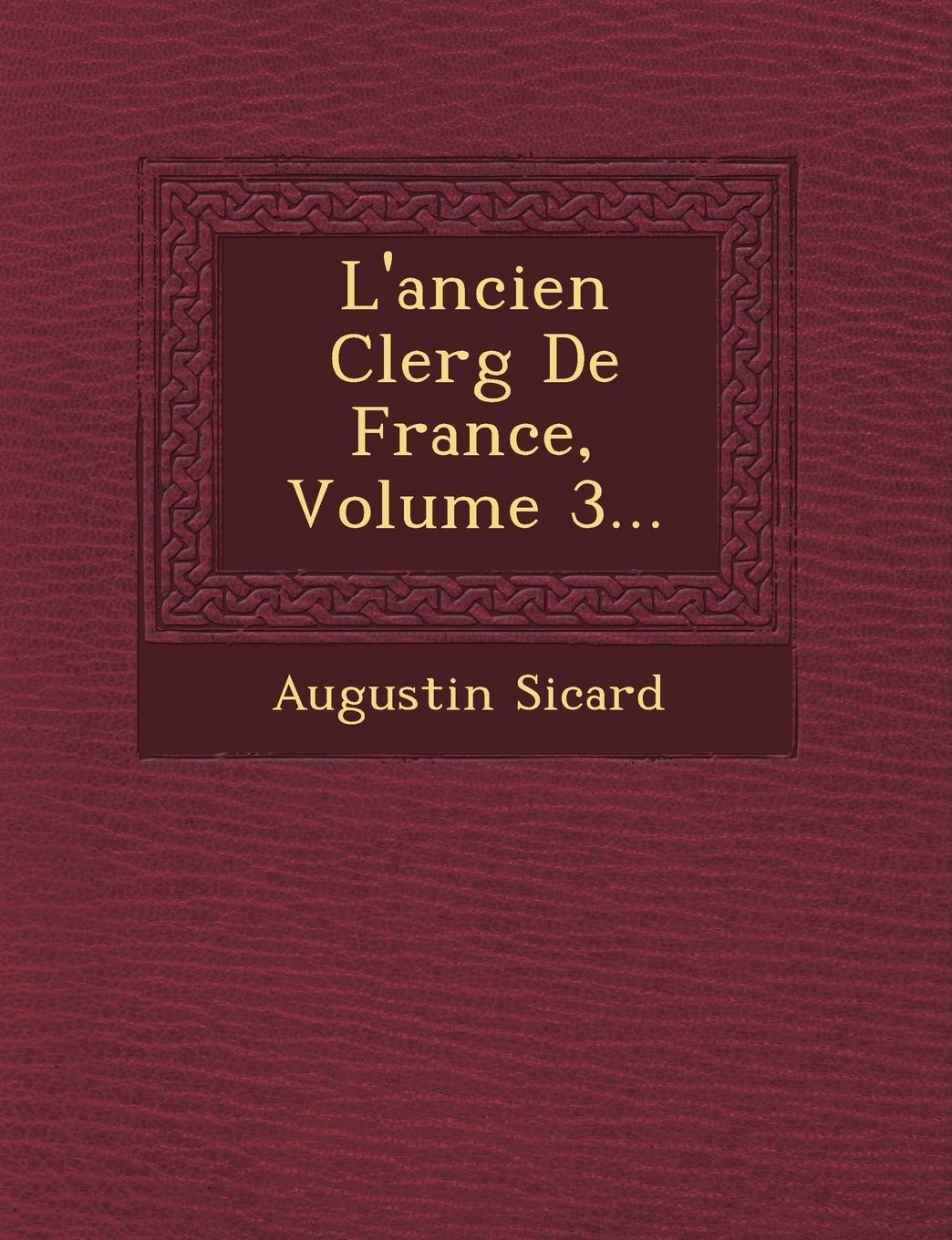 L'Ancien Clerg de France, Volume 3... book