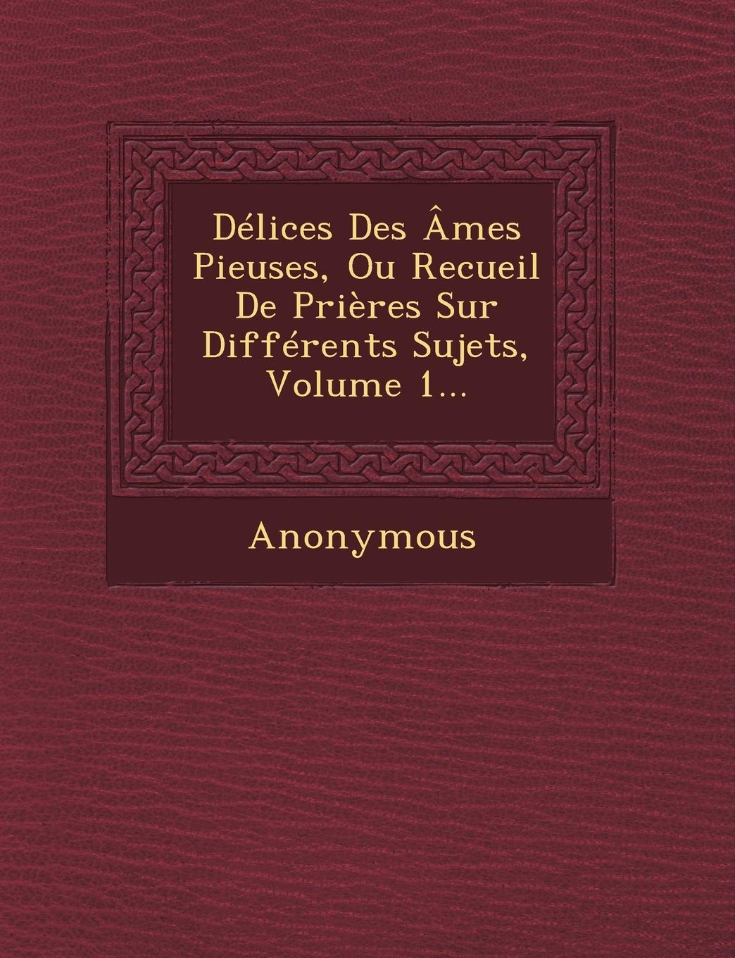 Delices Des Ames Pieuses, Ou Recueil de Prieres Sur Differents Sujets, Volume 1... book