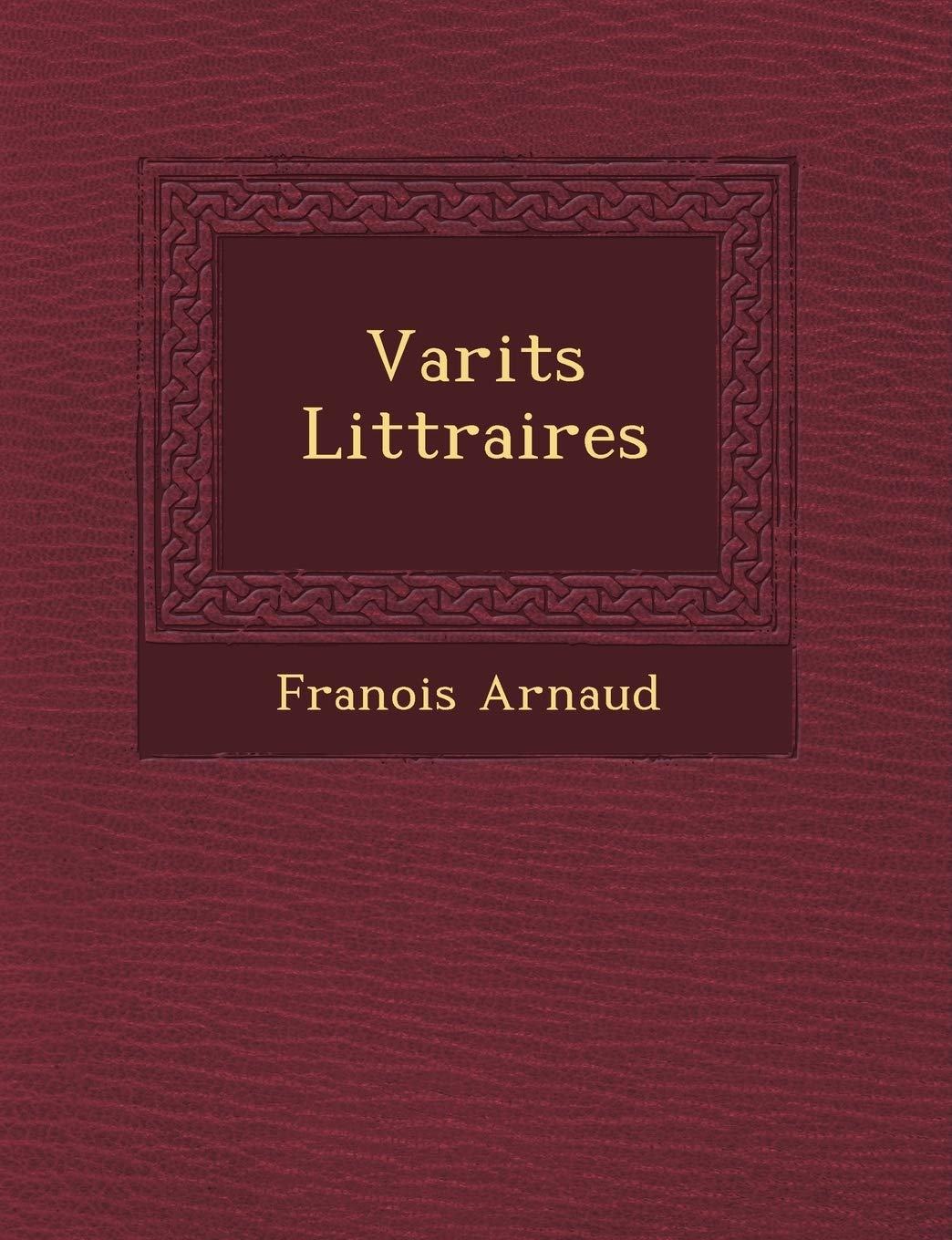 Vari T S Litt Raires book