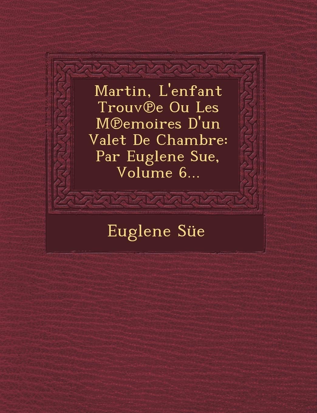 Martin, L'Enfant Trouv E Ou Les M Emoires D'Un Valet de Chambre: Par Euglene Sue, Volume 6... book
