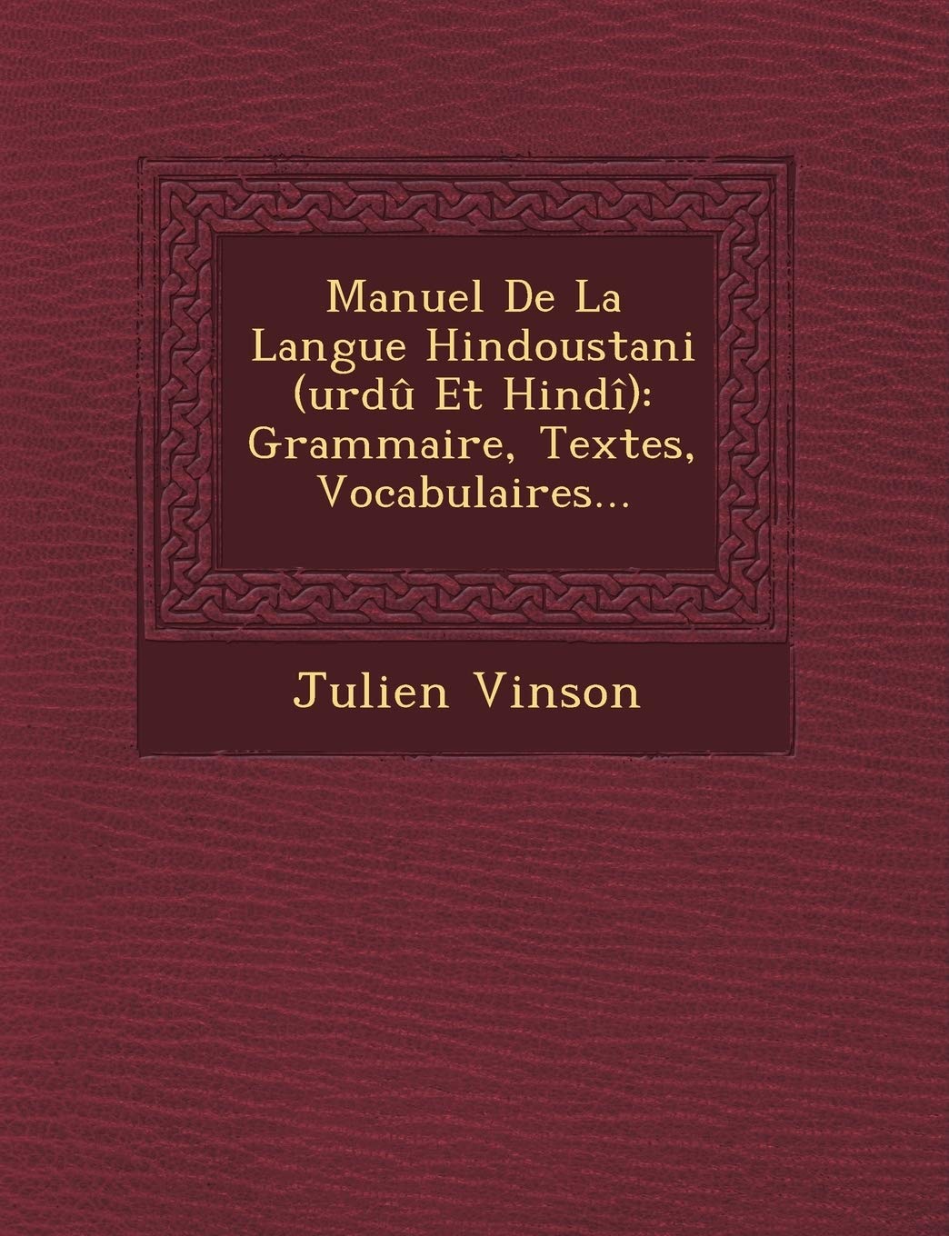 Manuel de La Langue Hindoustani (Urdu Et Hindi): Grammaire, Textes, Vocabulaires... book
