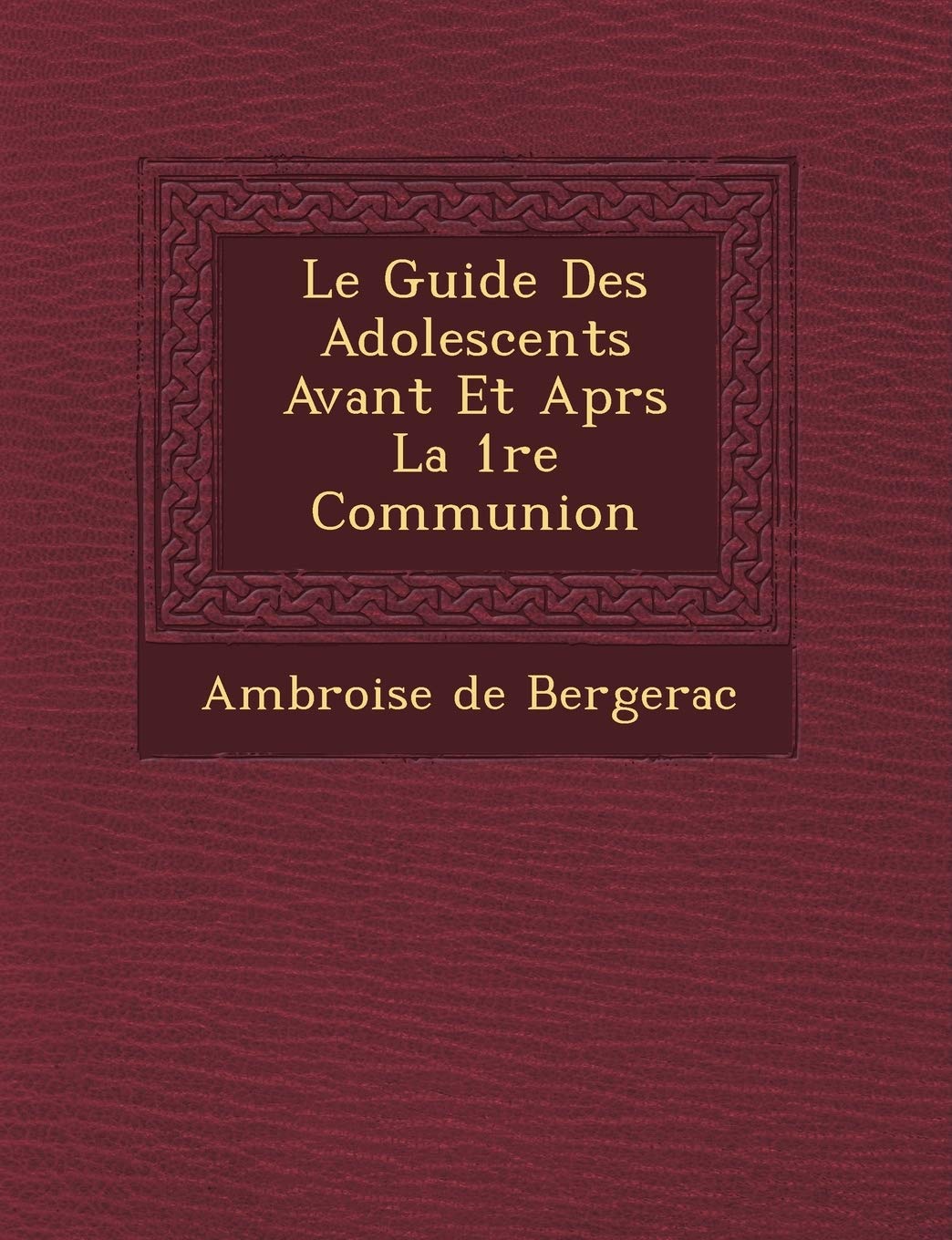 Le Guide Des Adolescents Avant Et Apr S La 1 Re Communion book