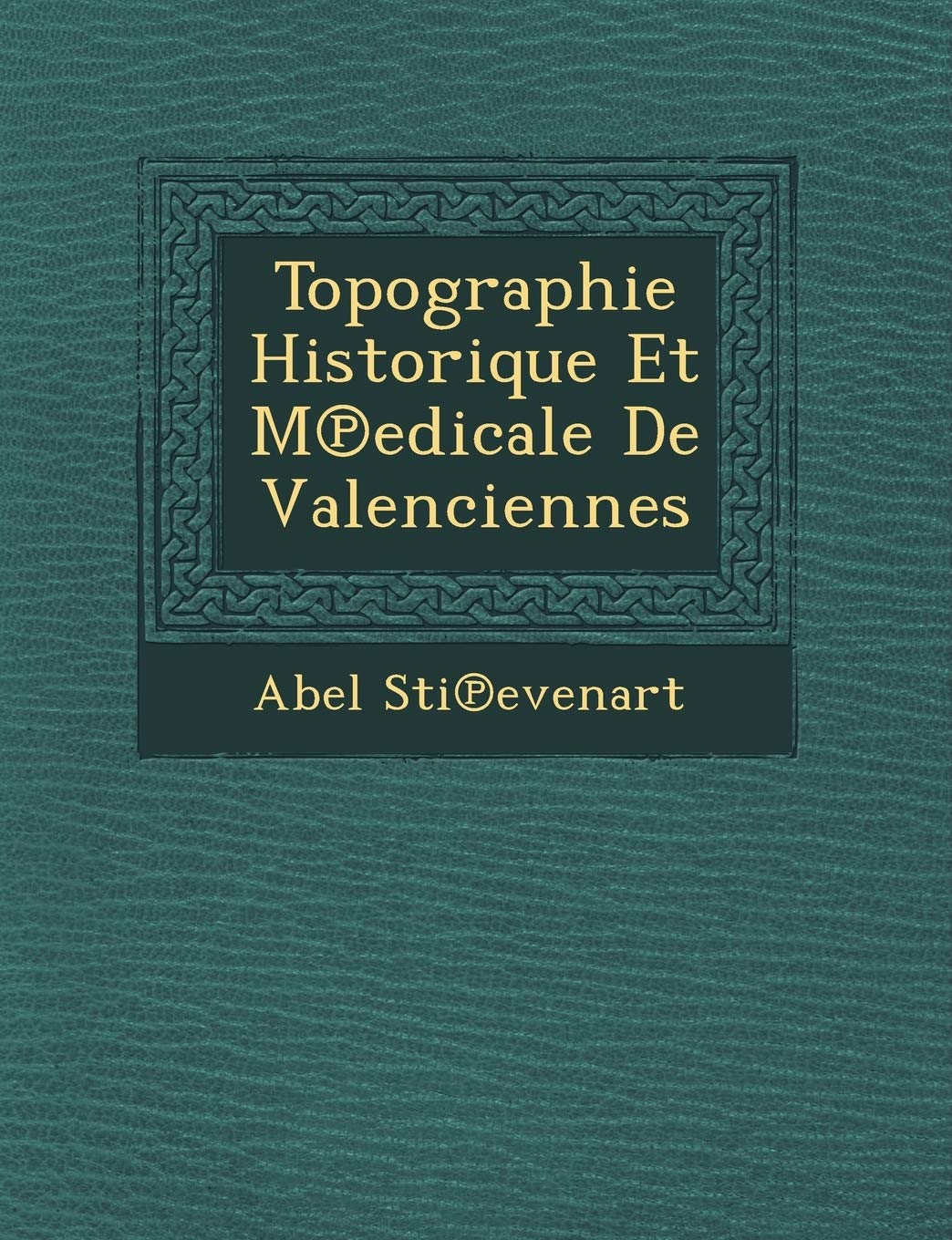 Topographie Historique Et M Edicale de Valenciennes book