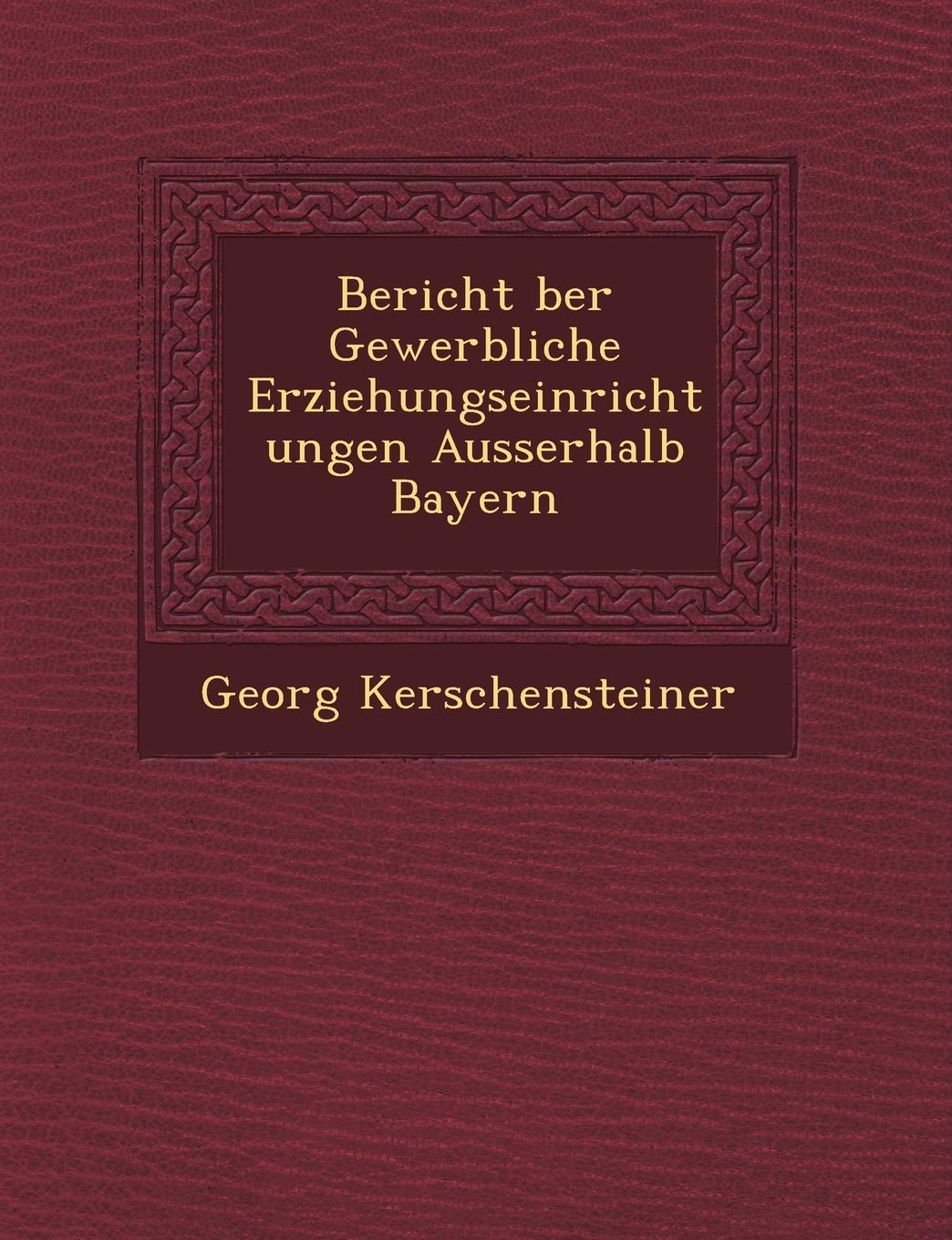 Bericht �ber Gewerbliche Erziehungseinrichtungen Ausserhalb Bayern book
