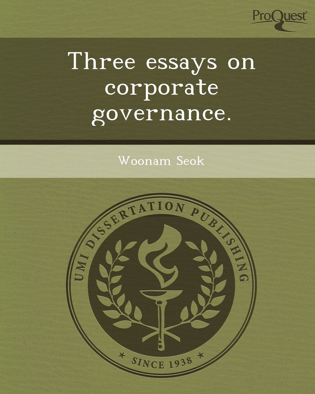 Three Essays on Corporate Governance Business, Finance & Career