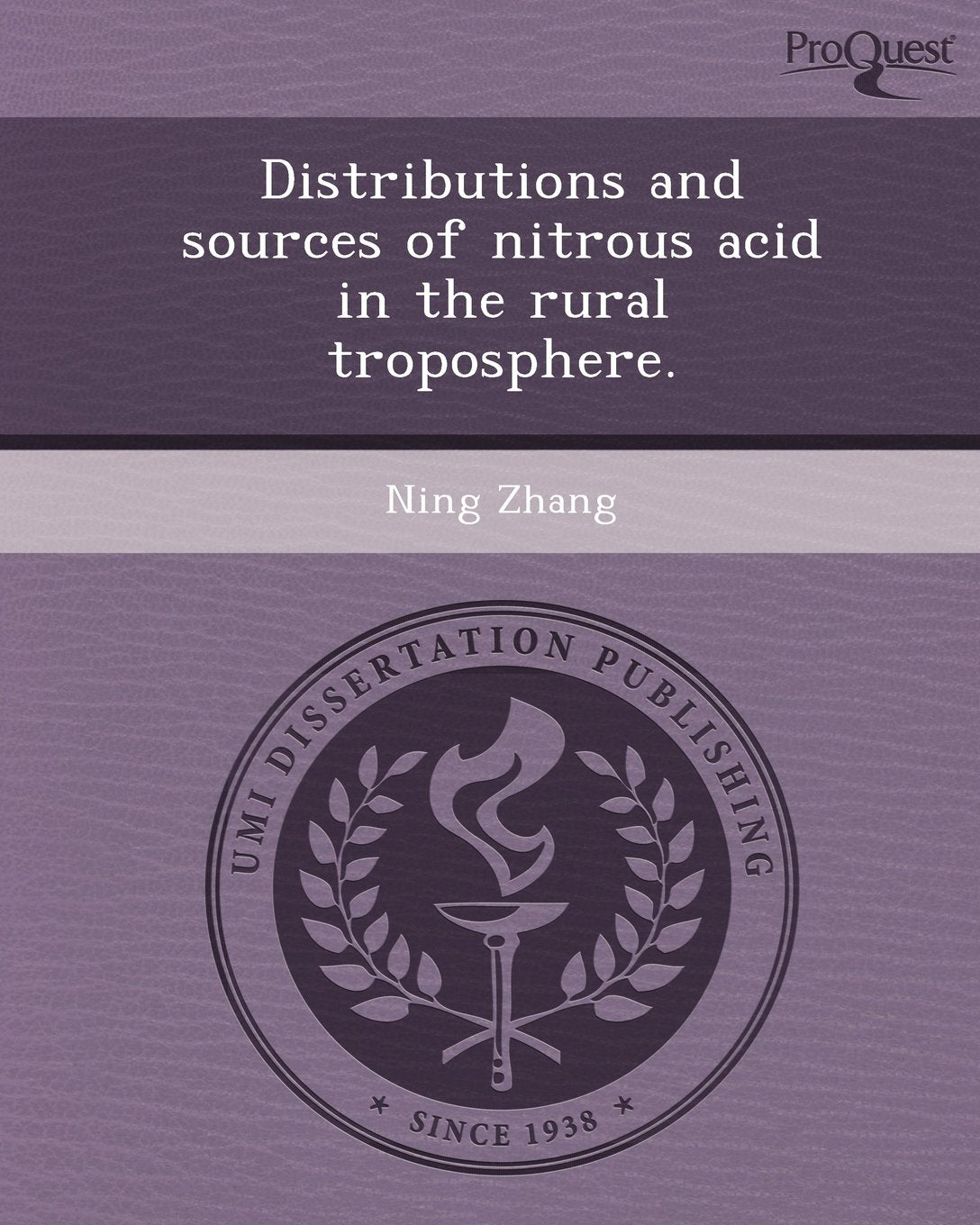Distributions and Sources of Nitrous Acid in the Rural Troposphere Business & Technology