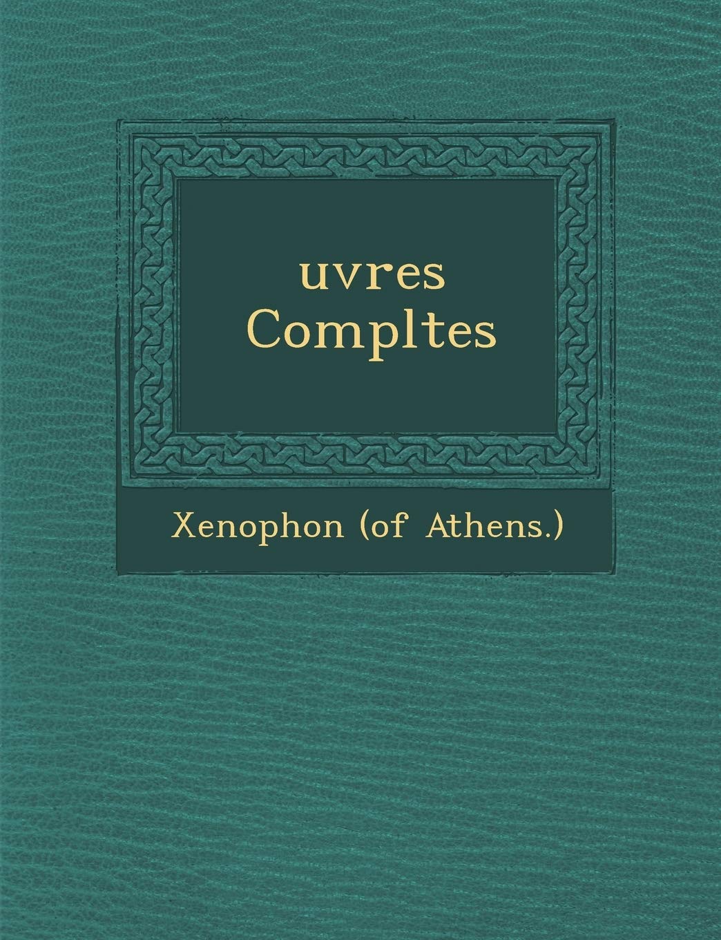 Uvres Completes book