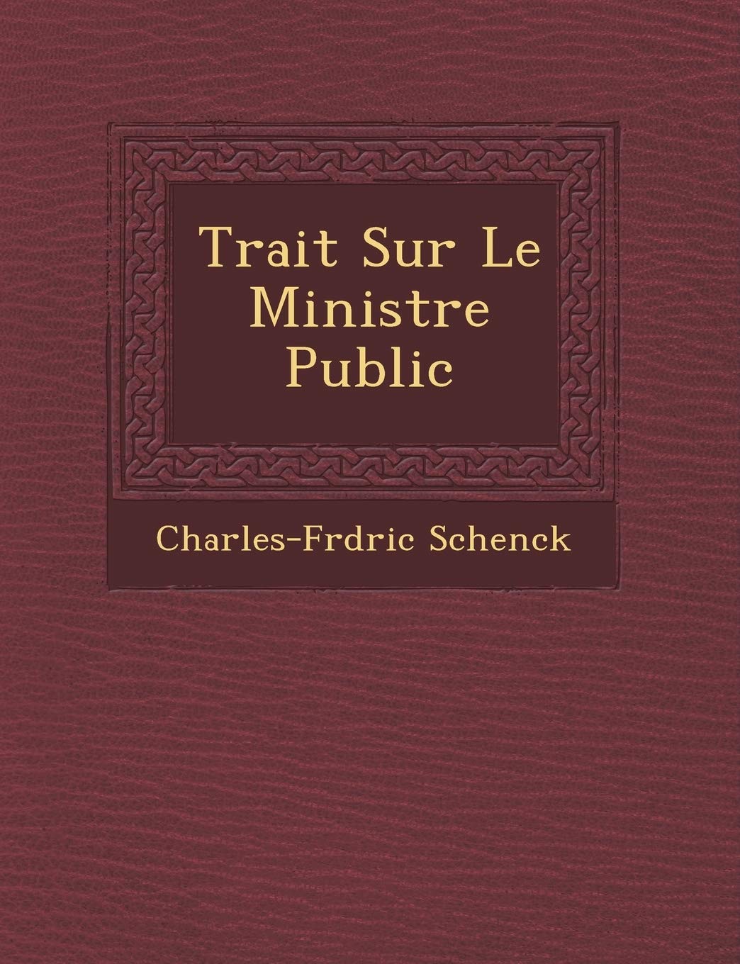 Trait Sur Le Minist Re Public book
