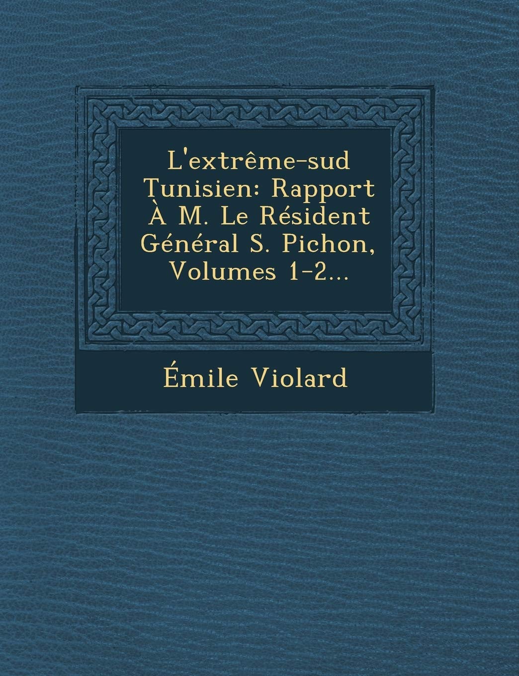 L'Extreme-Sud Tunisien: Rapport A M. Le Resident General S. Pichon, Volumes 1-2... book
