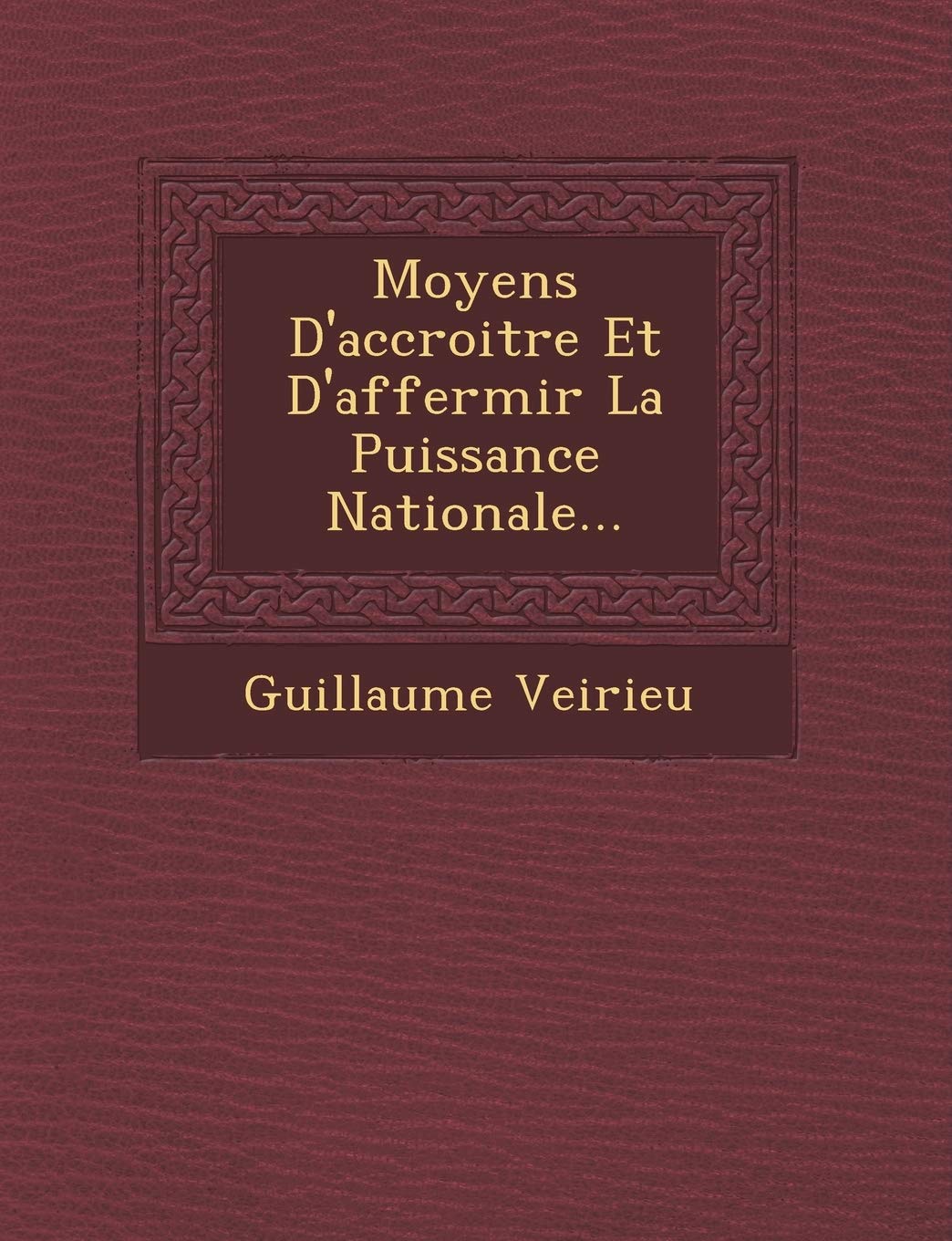 Moyens D'Accroitre Et D'Affermir La Puissance Nationale... book