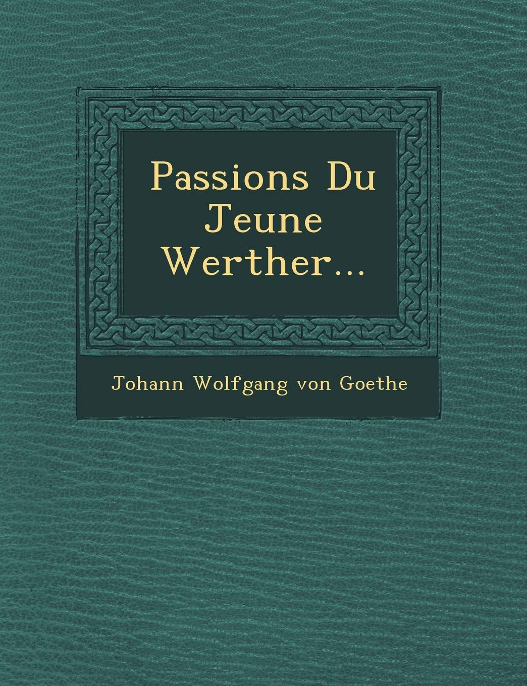Passions Du Jeune Werther... book
