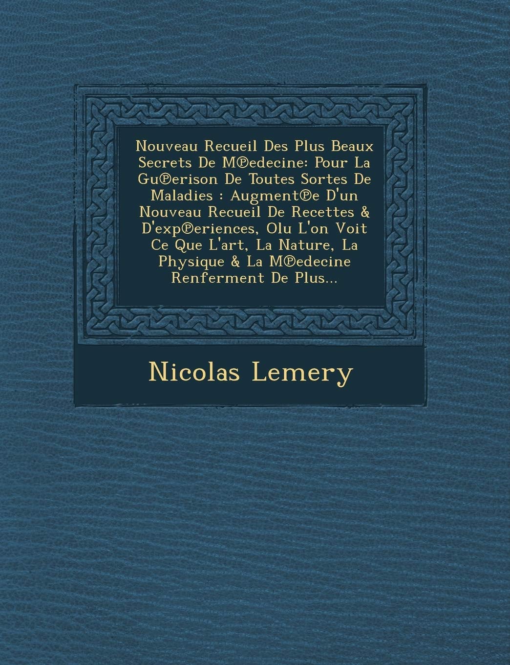 Nouveau Recueil Des Plus Beaux Secrets de M Edecine: Pour La Gu Erison de Toutes Sortes de Maladies: Augment E D'Un Nouveau Recueil de Recettes & ... Physique & La M Edecine Renferment de Plus... book