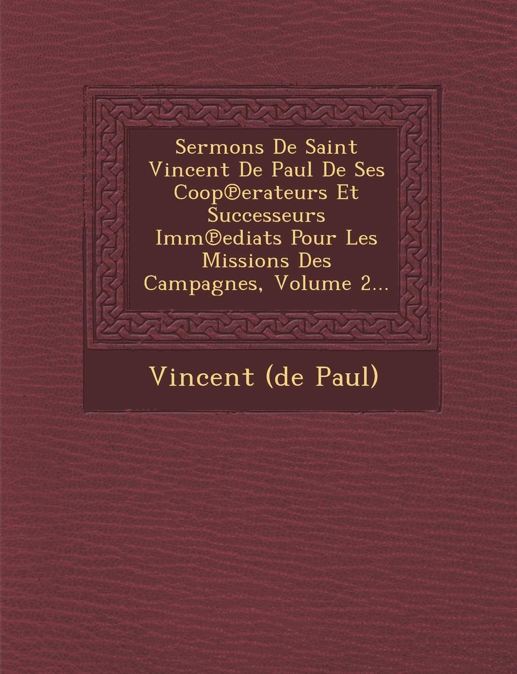 Sermons de Saint Vincent de Paul de Ses COOP Erateurs Et Successeurs IMM Ediats Pour Les Missions Des Campagnes, Volume 2... book