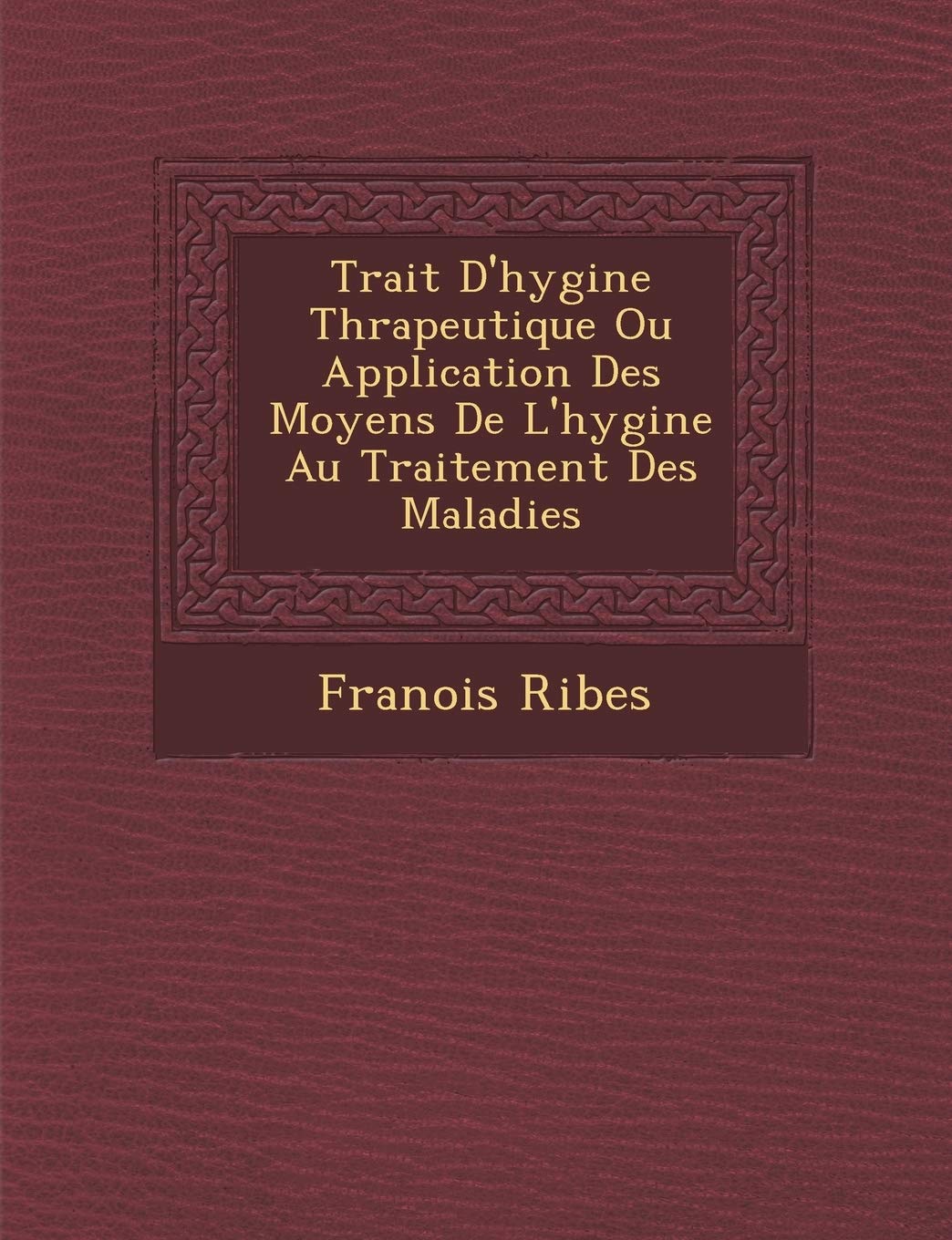 Trait� D'hygi�ne Th�rapeutique Ou Application Des Moyens De L'hygi�ne Au Traitement Des Maladies book