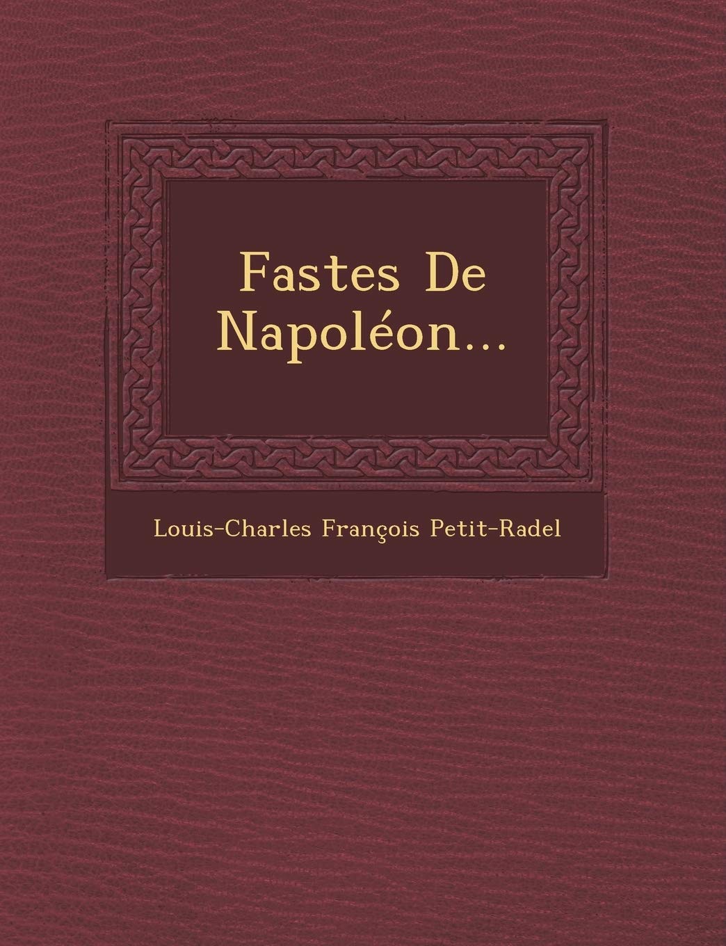 Fastes de Napoleon... book