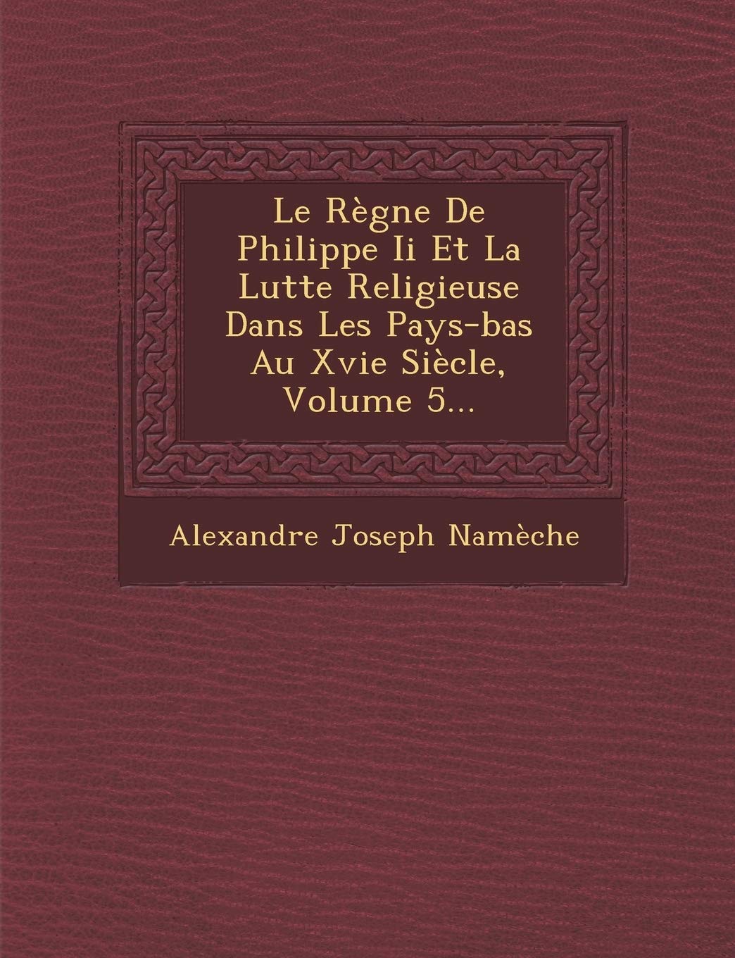 Le Regne de Philippe II Et La Lutte Religieuse Dans Les Pays-Bas Au Xvie Siecle, Volume 5... book