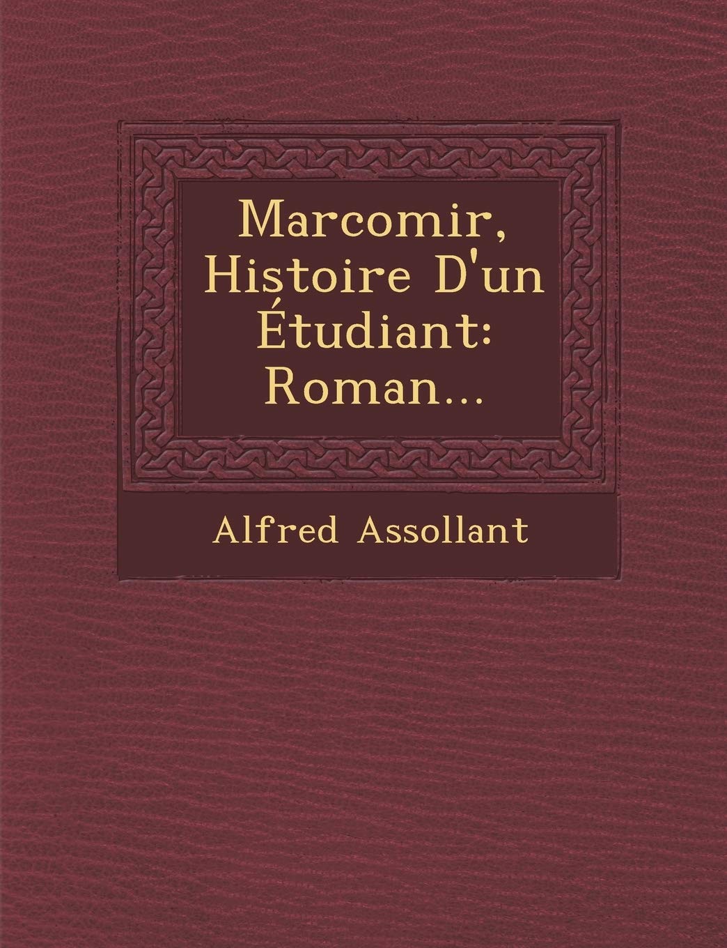 Marcomir, Histoire D'un Étudiant: Roman... book