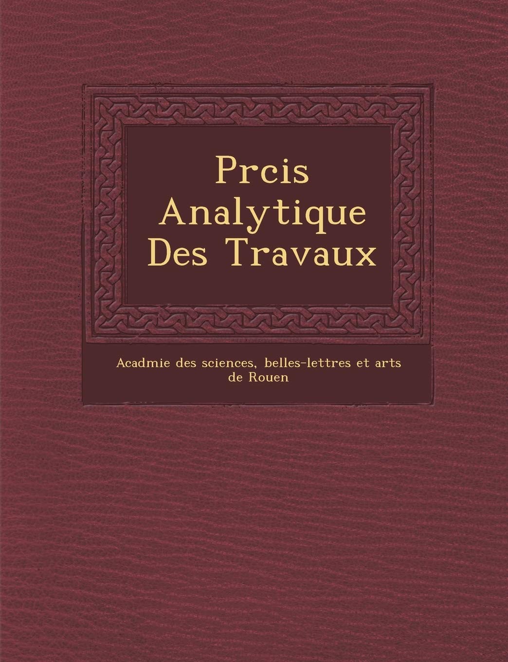 PR Cis Analytique Des Travaux book