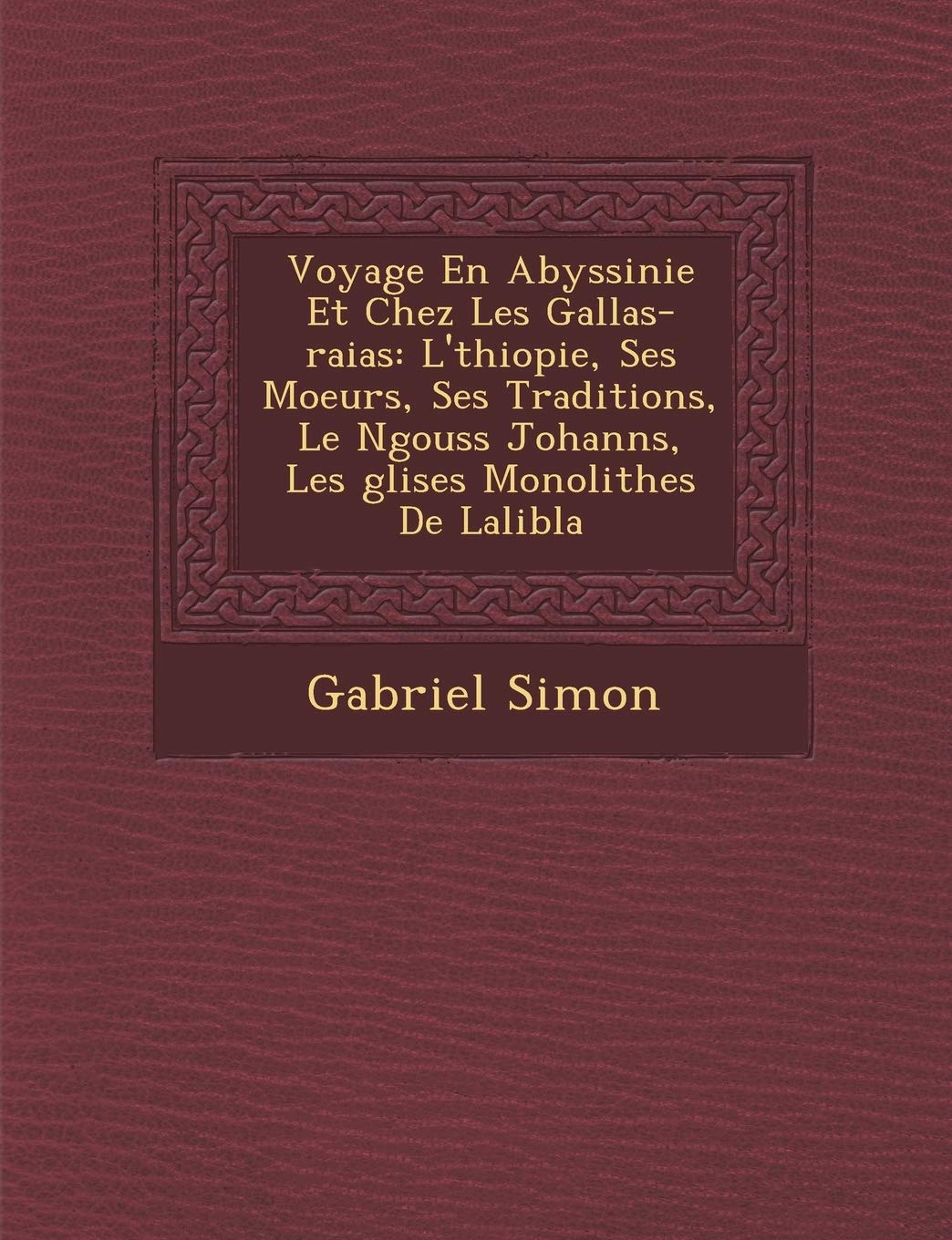 Voyage En Abyssinie Et Chez Les Gallas-raias: L'�thiopie, Ses Moeurs, Ses Traditions, Le N�gouss Johann�s, Les �glises Monolithes De Lalib�la book