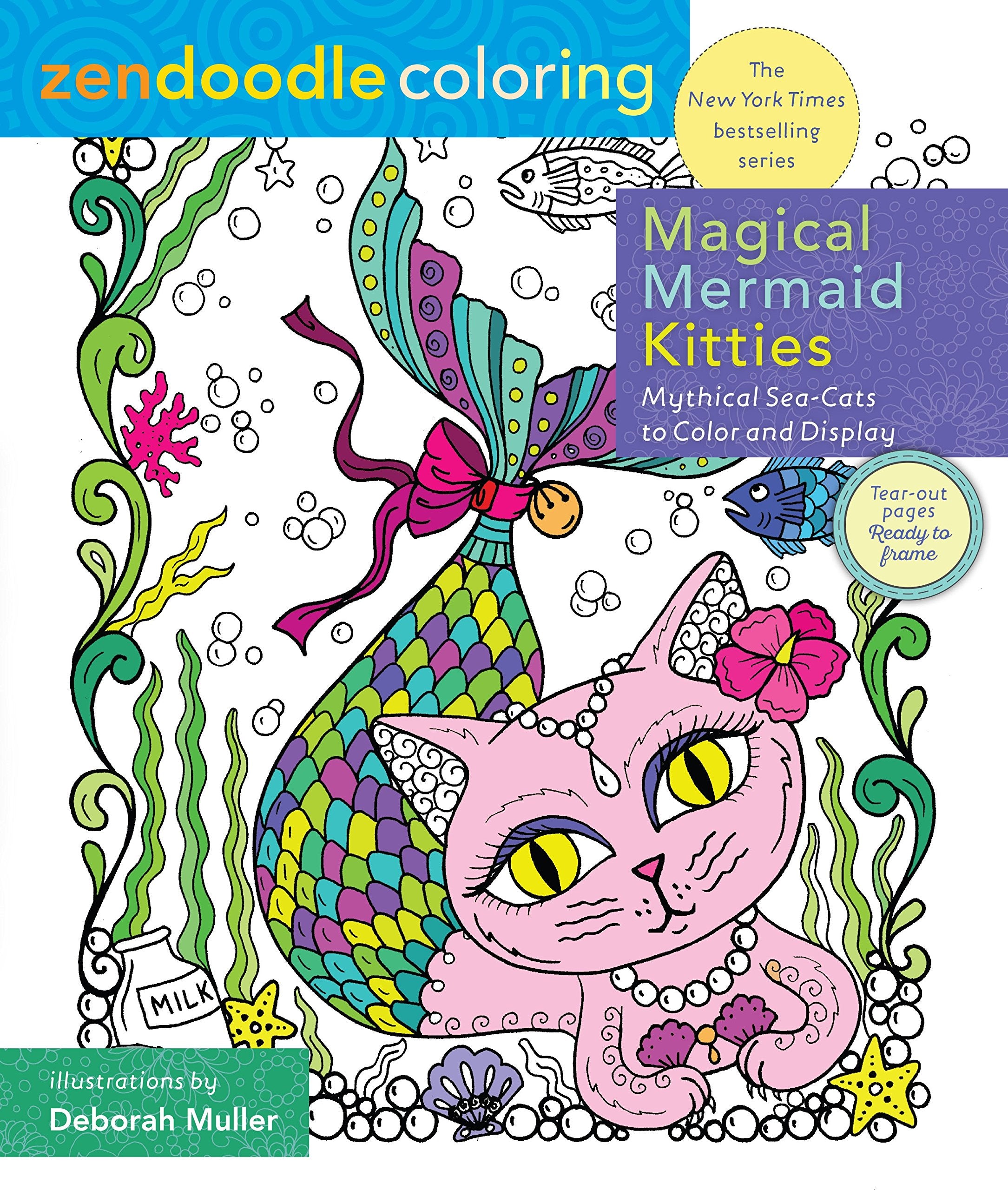 Magical Mermaid Kitties: Mythical Sea-Cats to Color and Display (Zendoodle Coloring) Hobbies & Crafts