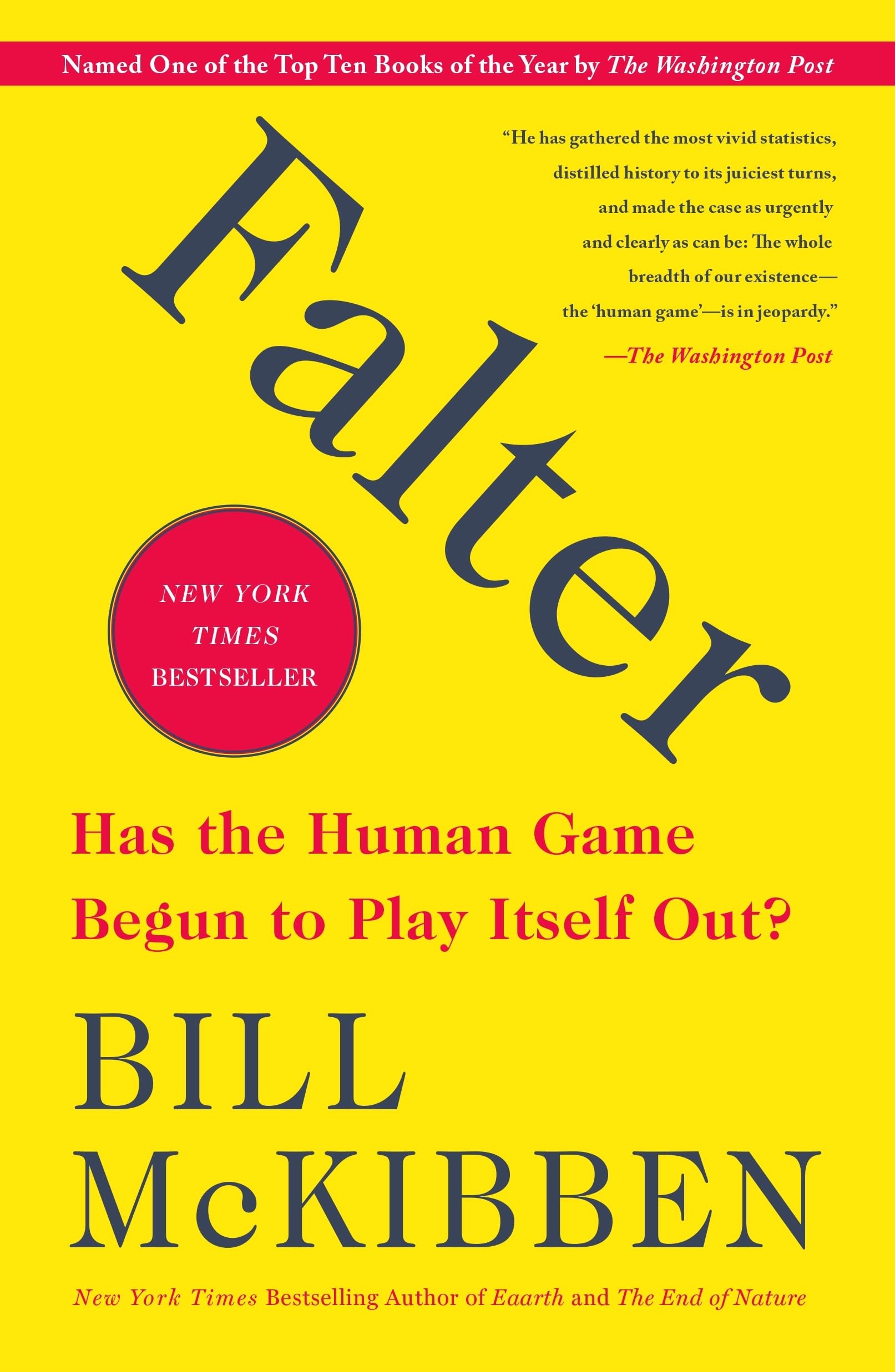 Falter: Has the Human Game Begun to Play Itself Out? Social Sciences