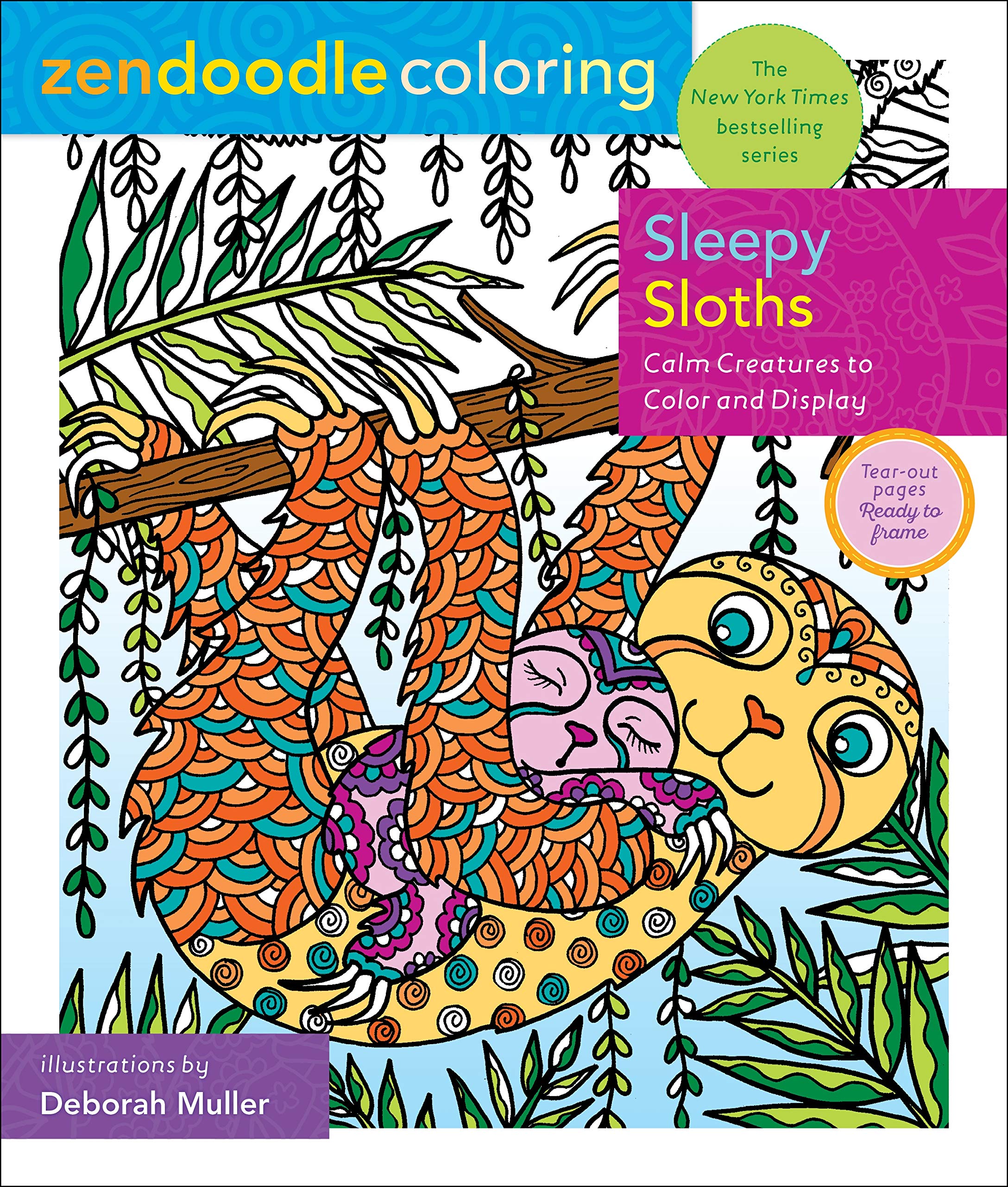Zendoodle Coloring: Sleepy Sloths: Calm Creatures to Color and Display Hobbies & Crafts