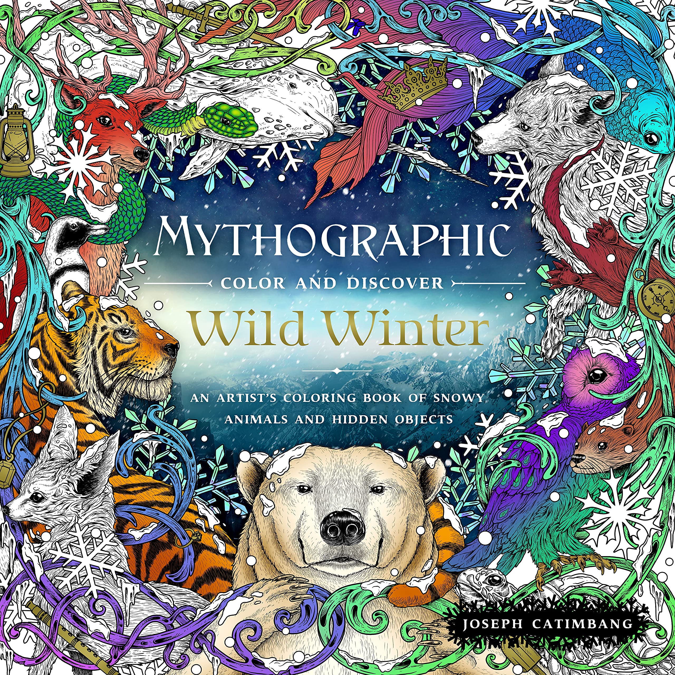 Wild Winter: An Artist's Coloring Book of Snowy Animals and Hidden Objects (Mythographic Color and Discover) Film, Art & Culture
